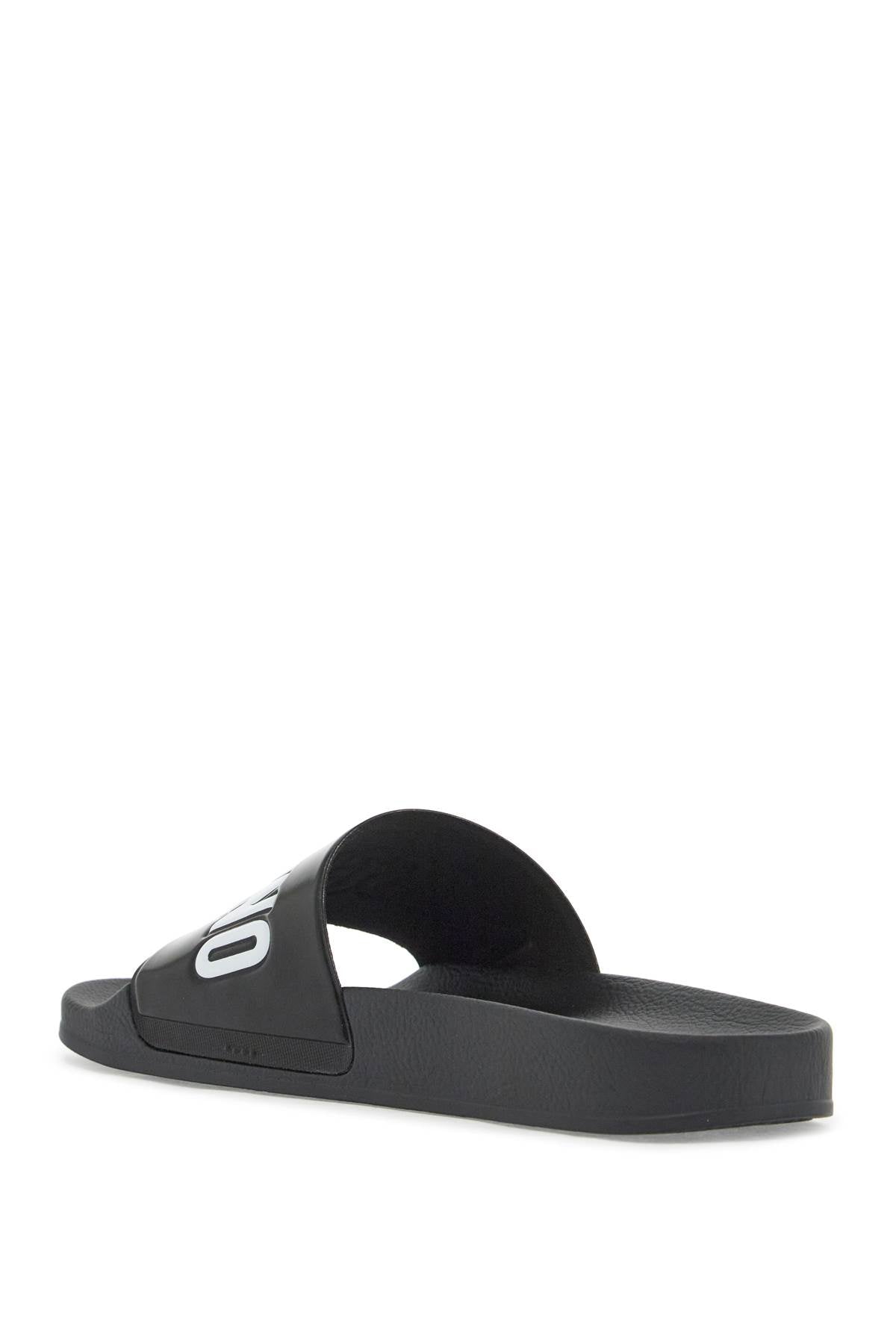 Moschino rubber slides with logo branding - VivaceVenus