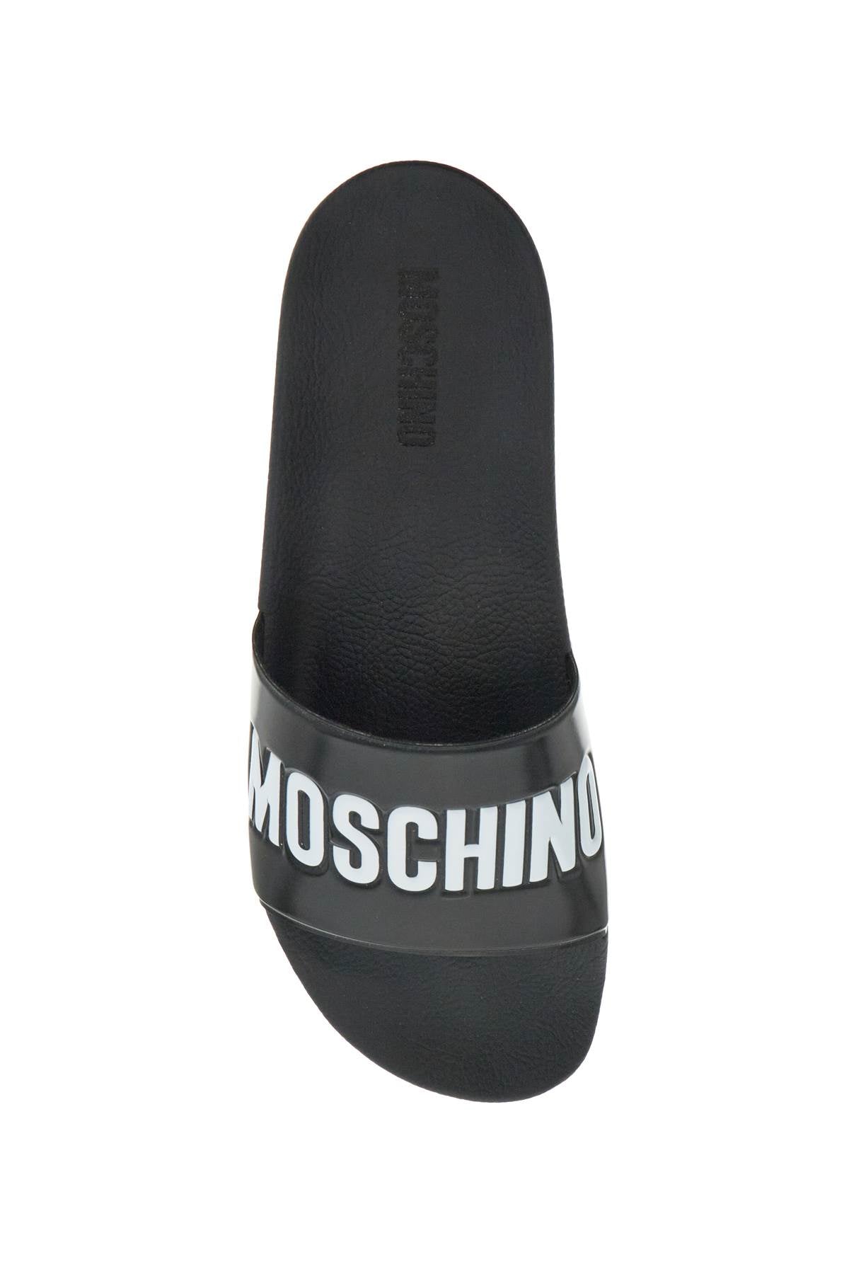 Moschino rubber slides with logo branding - VivaceVenus