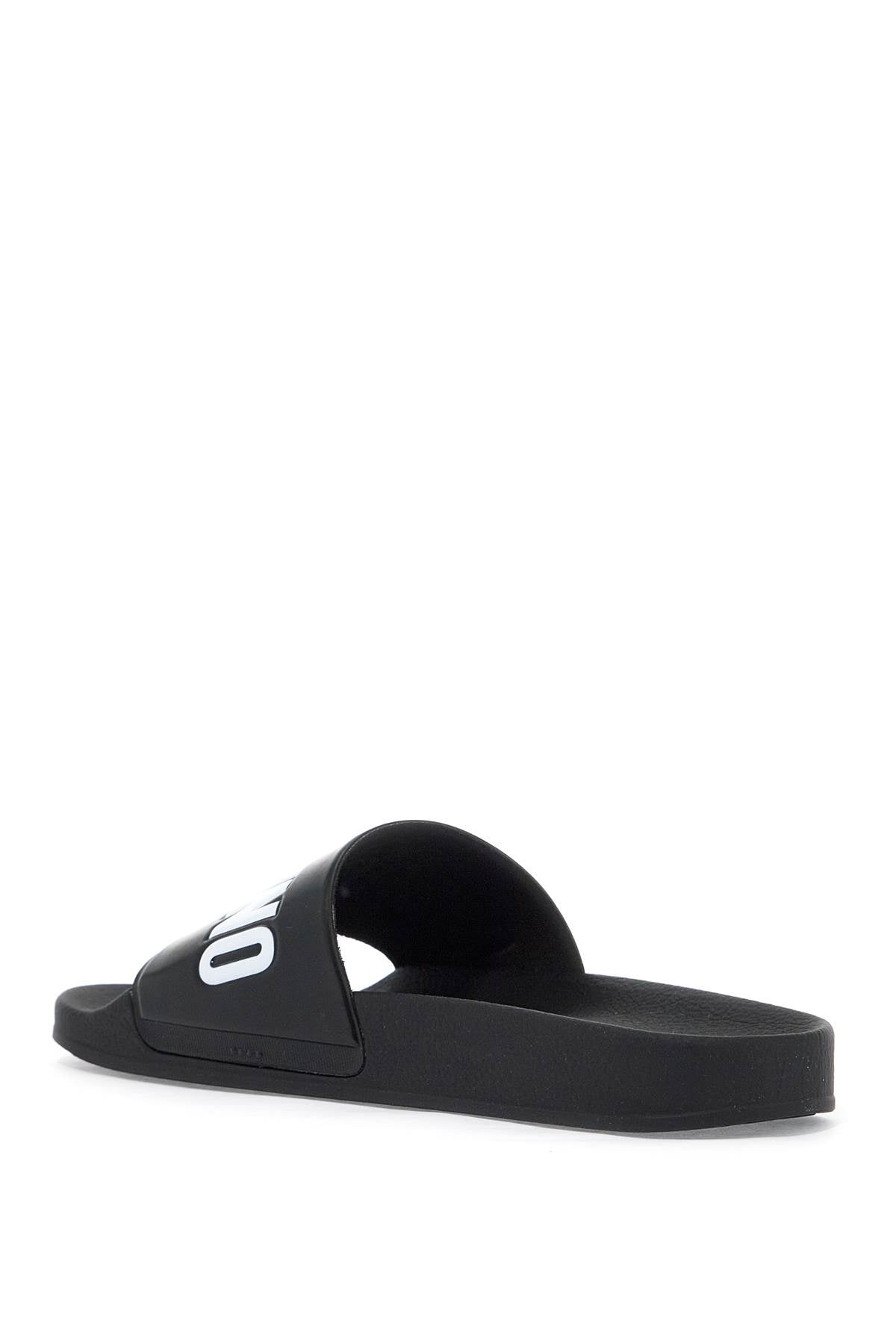 Moschino rubber slides with logo branding - VivaceVenus