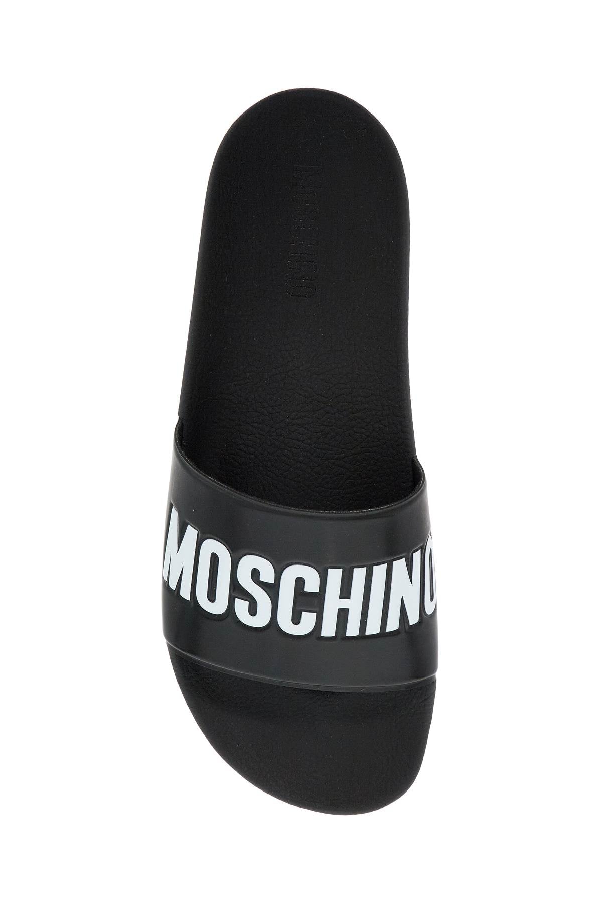 Moschino rubber slides with logo branding - VivaceVenus