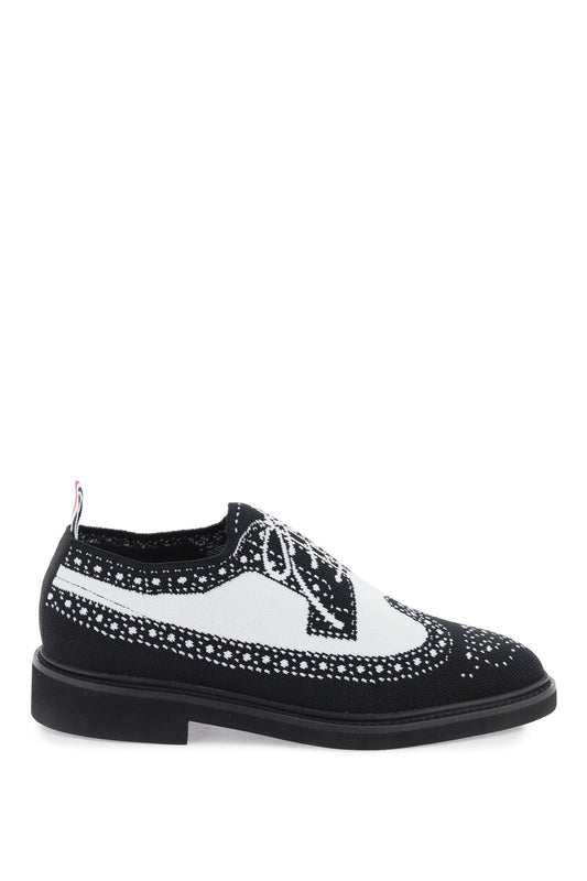 Thom Browne longwing brogue loafers in trompe l'oeil knit