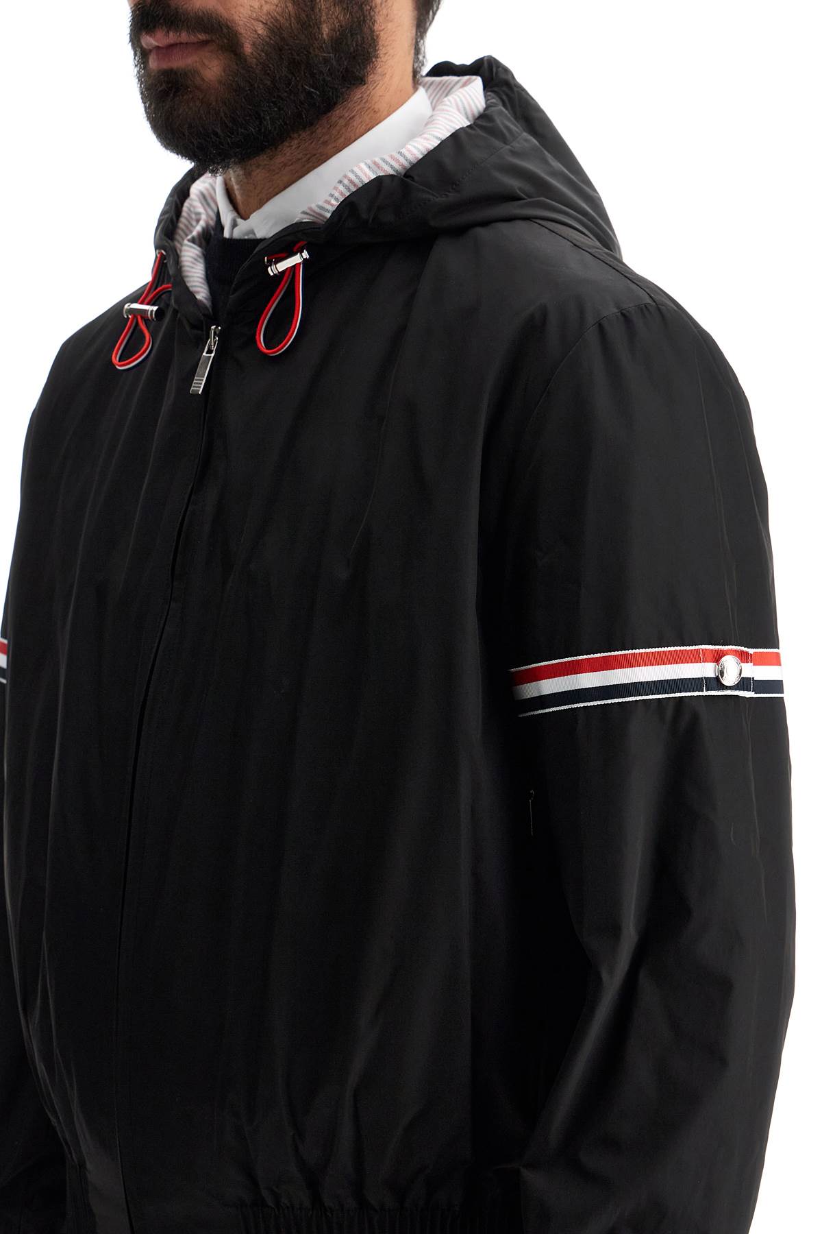 Thom Browne short jacket with tricolor inserts - VivaceVenus