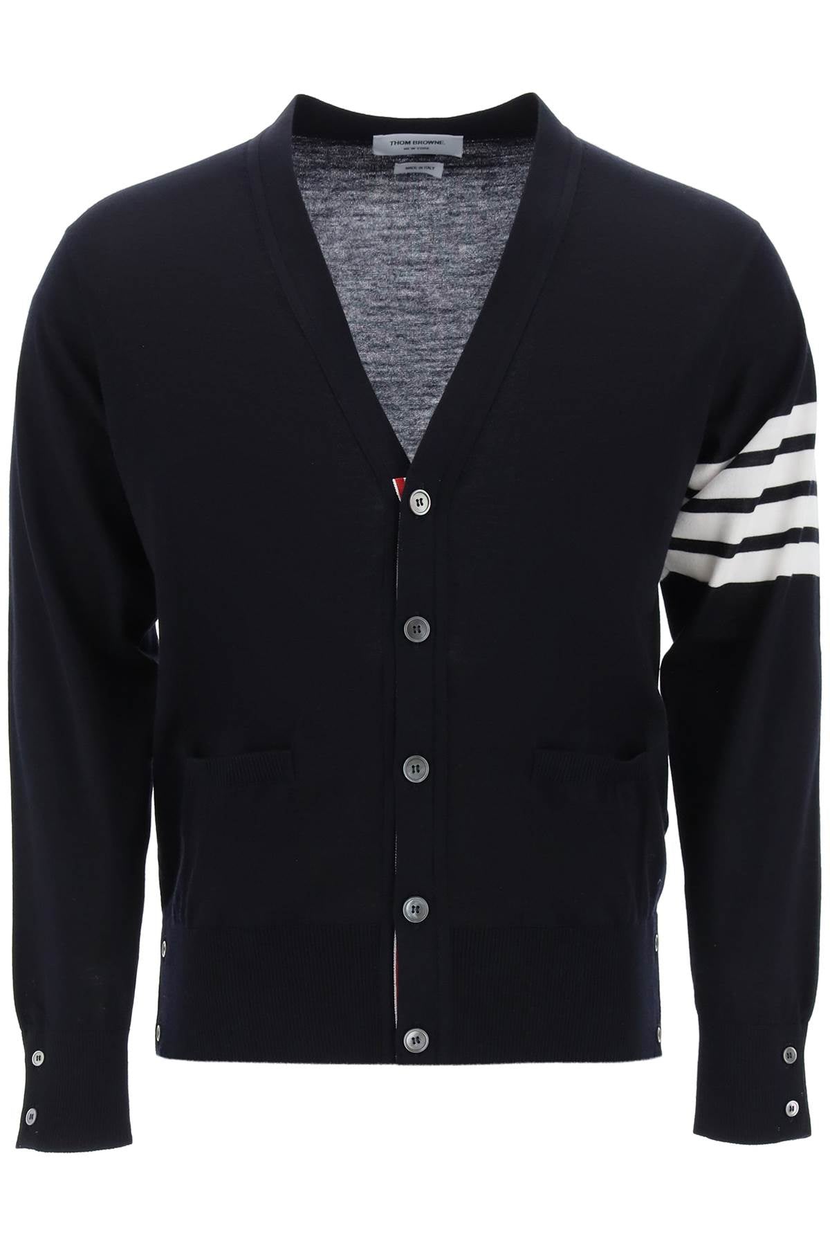 Thom Browne merino wool 4-bar cardigan - VivaceVenus