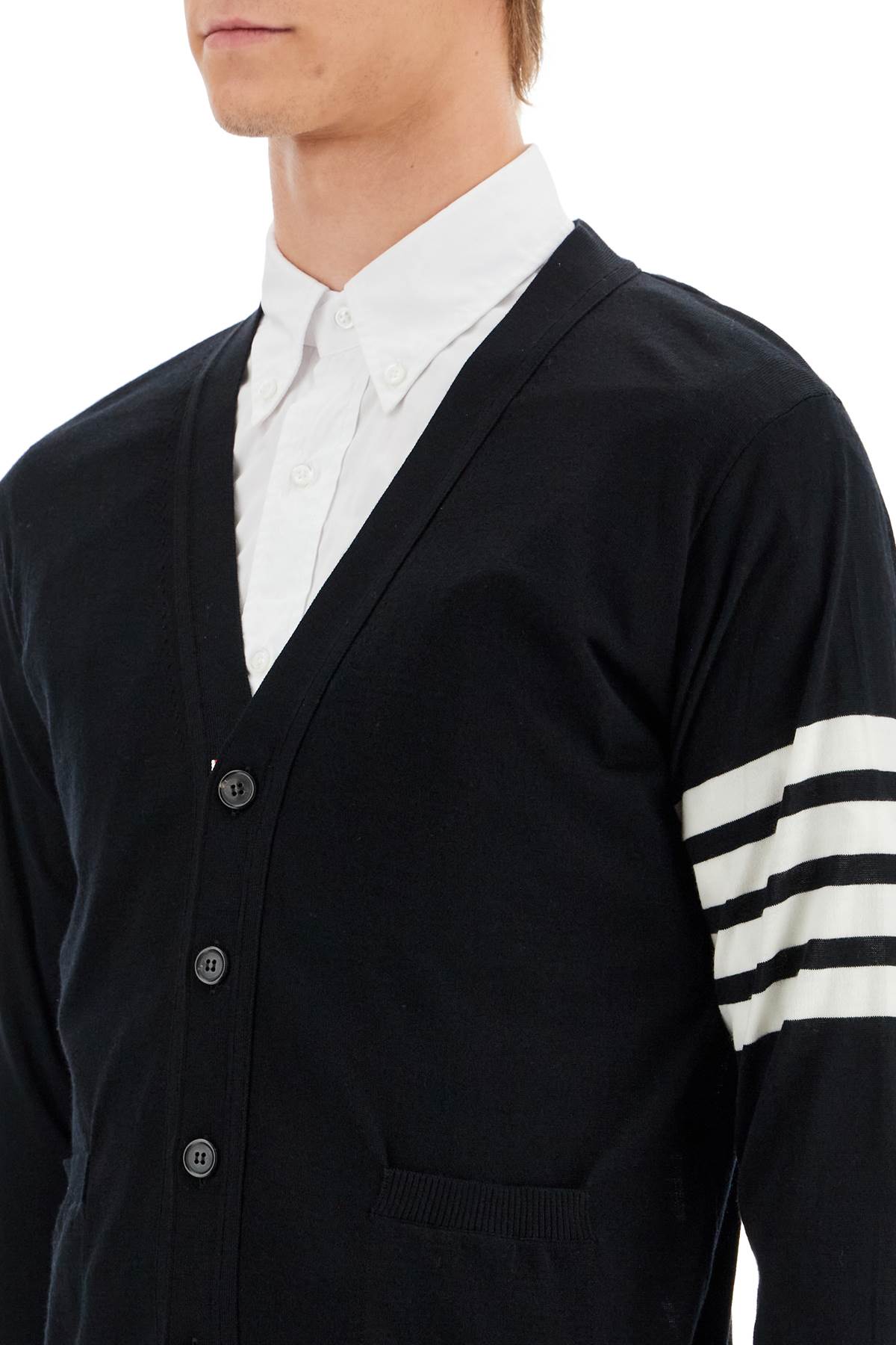 Thom Browne virgin wool cardigan for women - VivaceVenus