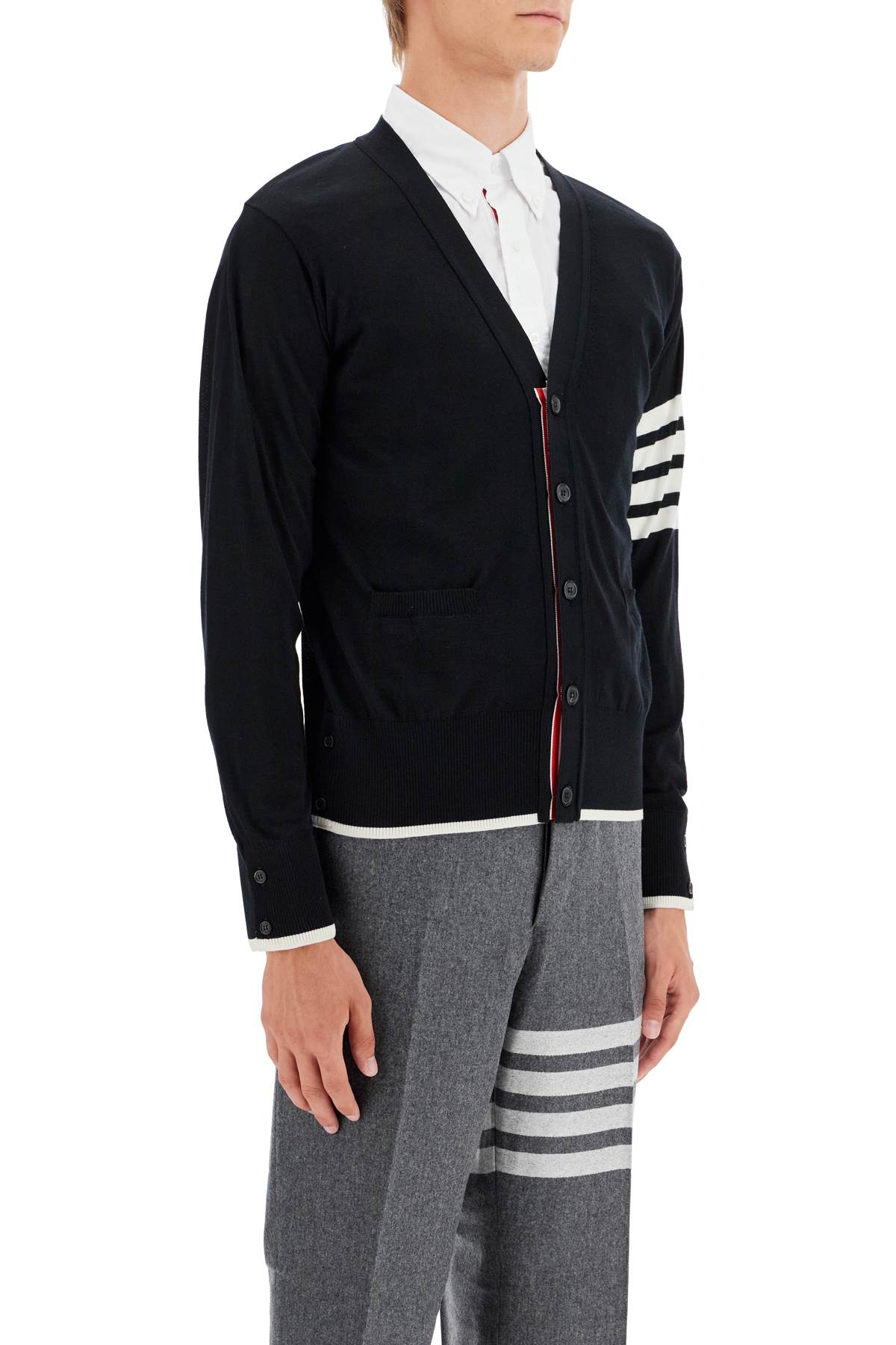 Thom Browne virgin wool cardigan for women - VivaceVenus