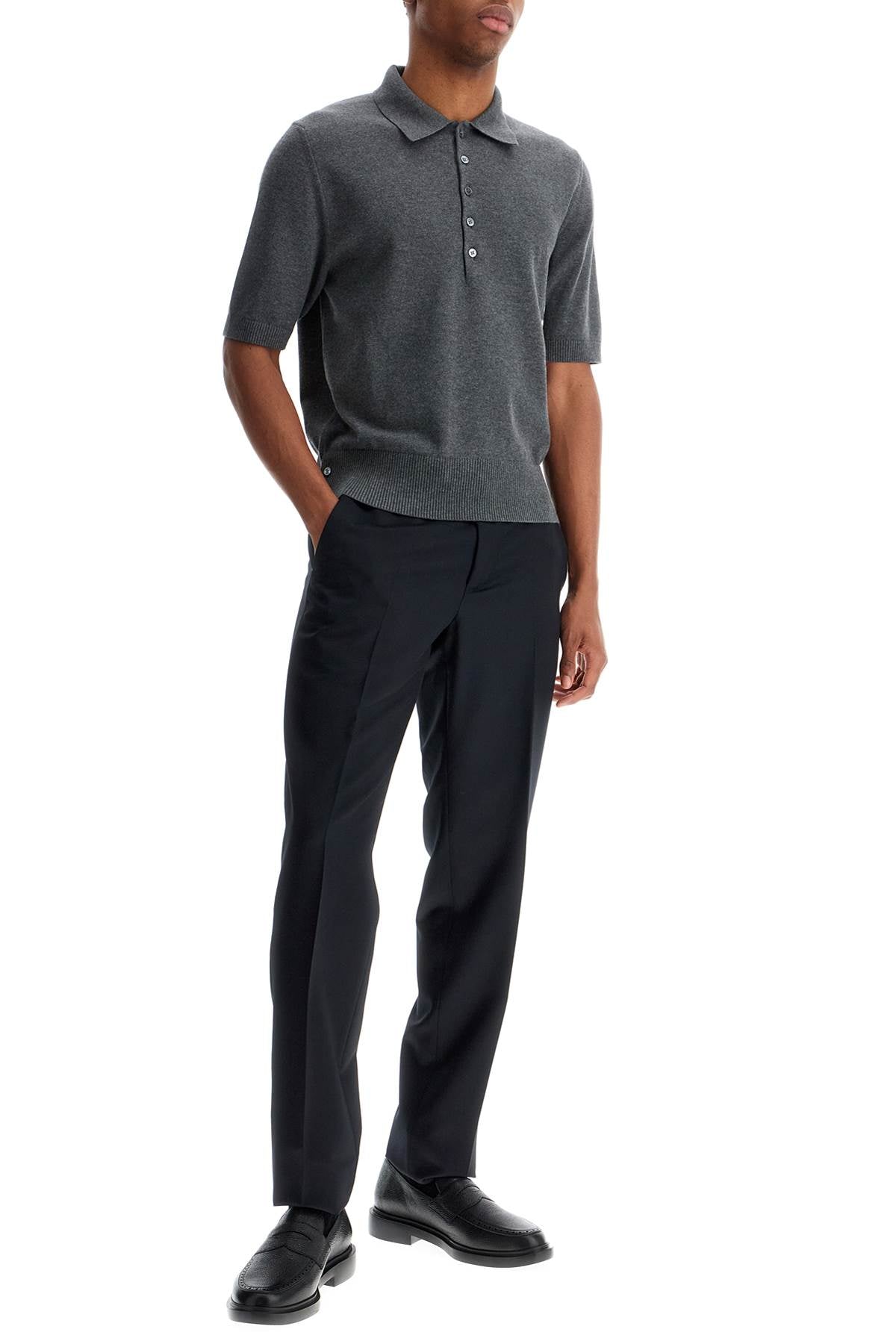 Thom Browne 4-bar knit polo shirt - VivaceVenus