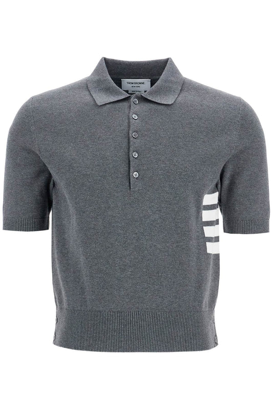 Thom Browne 4-bar knit polo shirt - VivaceVenus