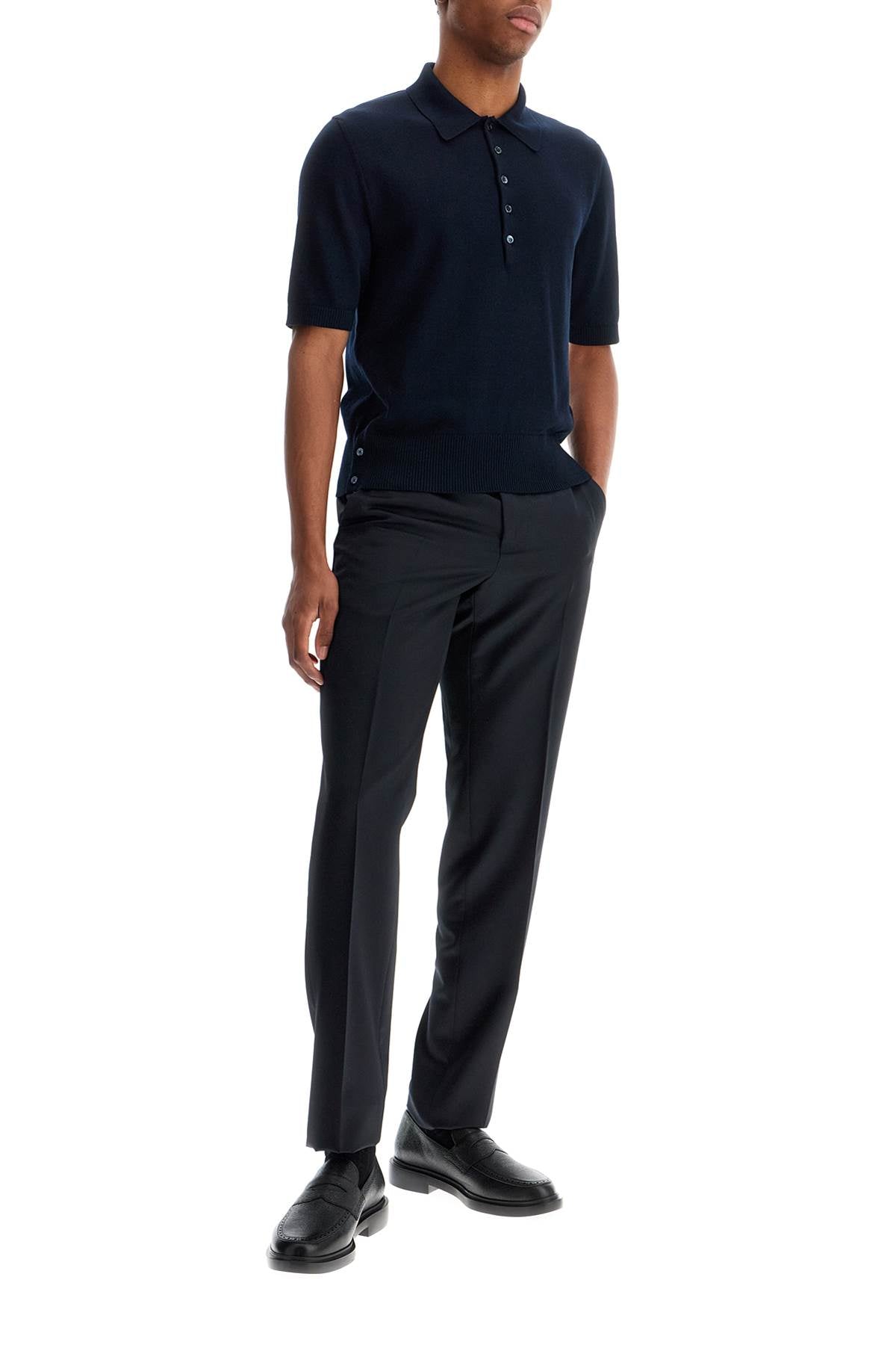 Thom Browne 4-bar knit polo shirt - VivaceVenus