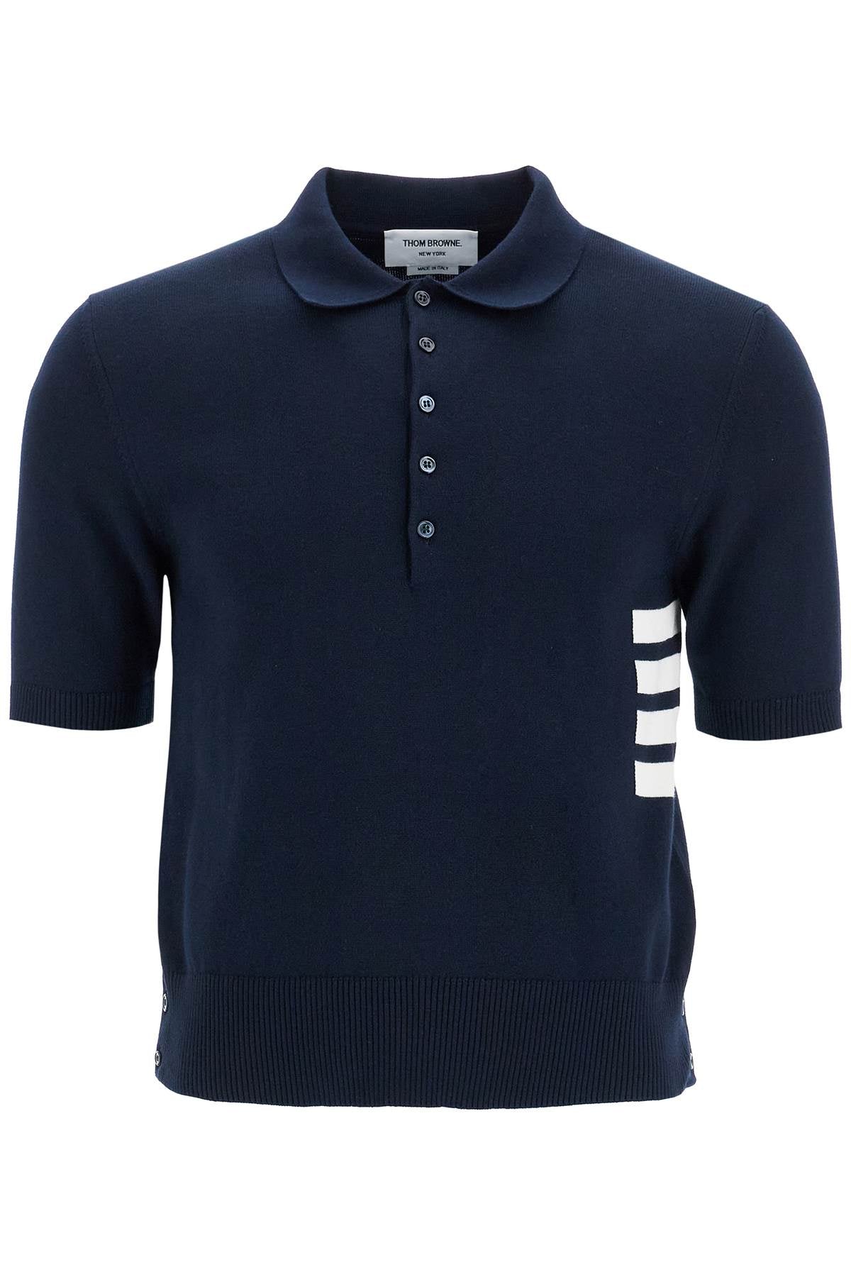 Thom Browne 4-bar knit polo shirt - VivaceVenus