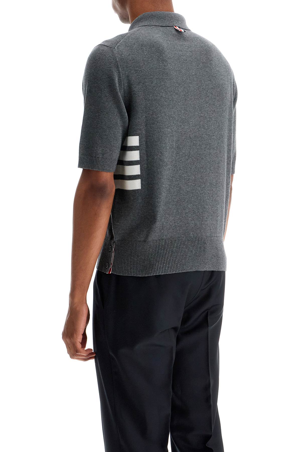 Thom Browne 4-bar knit polo shirt - VivaceVenus