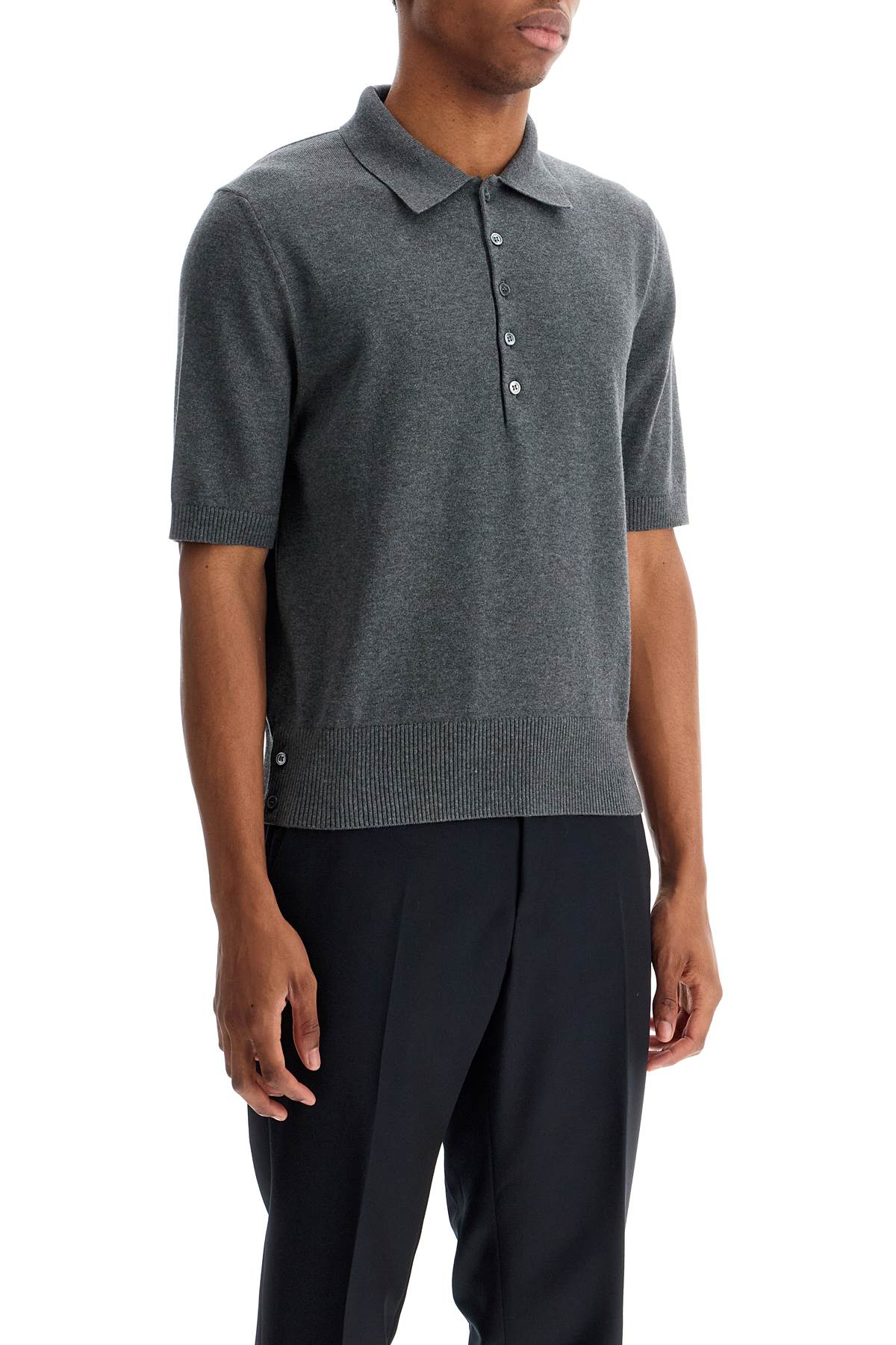 Thom Browne 4-bar knit polo shirt - VivaceVenus