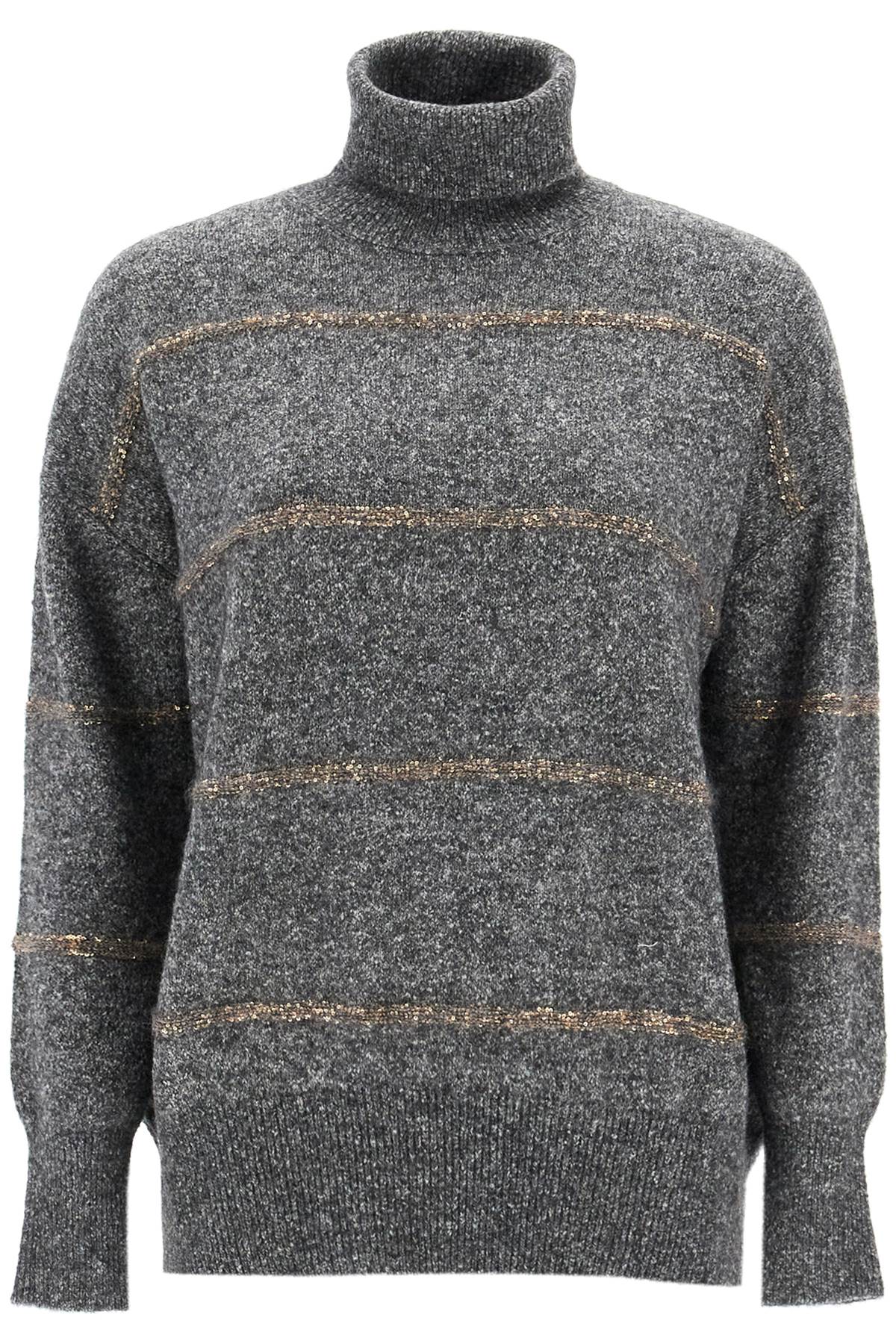 Brunello Cucinelli striped dolcevita sweater - VivaceVenus