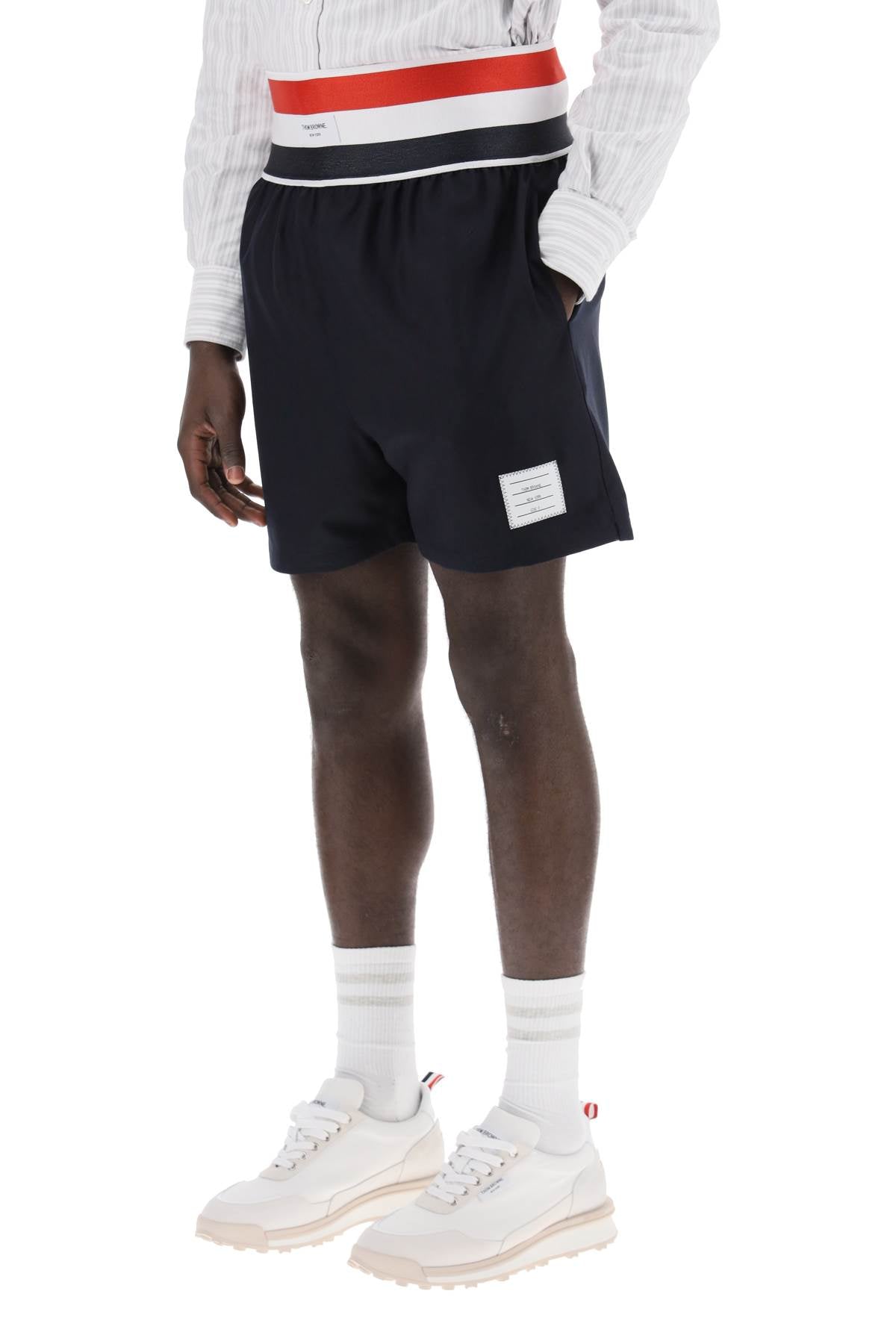 Thom Browne elastic waistband bermuda shorts in - VivaceVenus