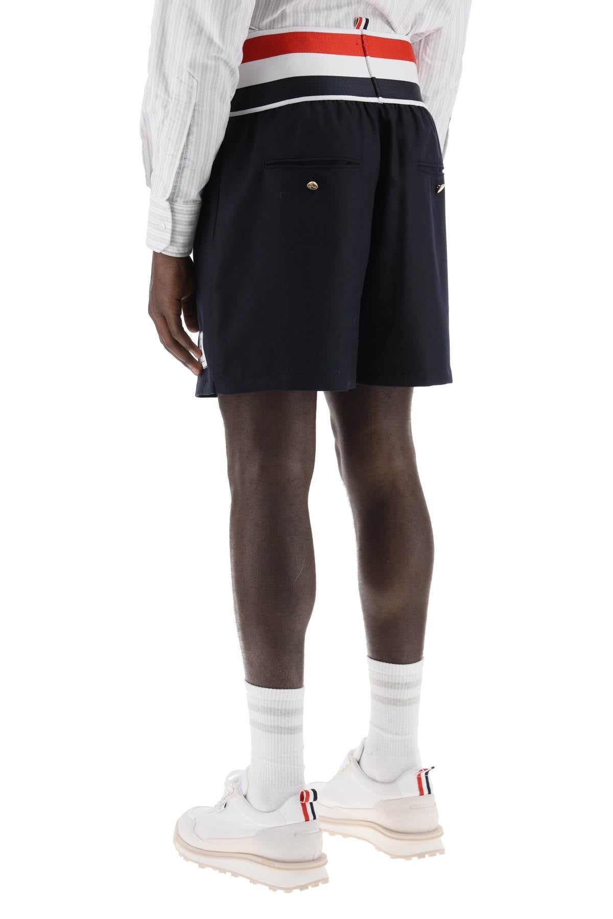 Thom Browne elastic waistband bermuda shorts in - VivaceVenus