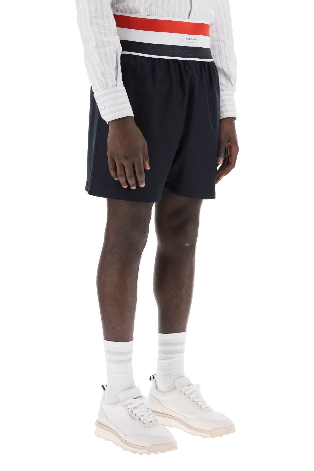 Thom Browne elastic waistband bermuda shorts in - VivaceVenus