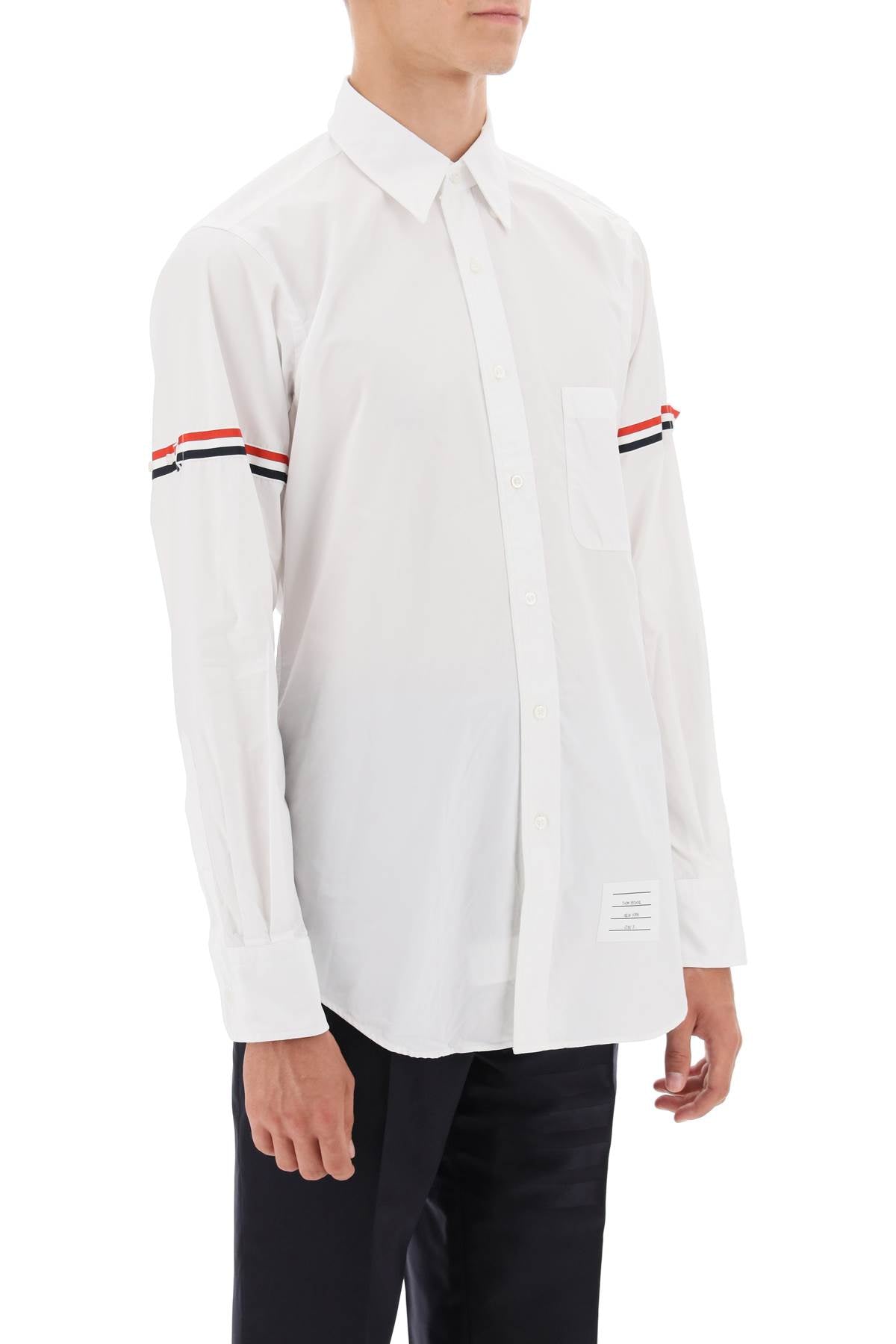 Thom Browne oxford button-down shirt with rwb armbands - VivaceVenus