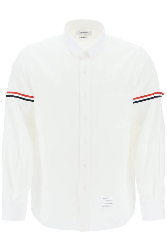 Thom Browne seersucker shirt with rounded collar