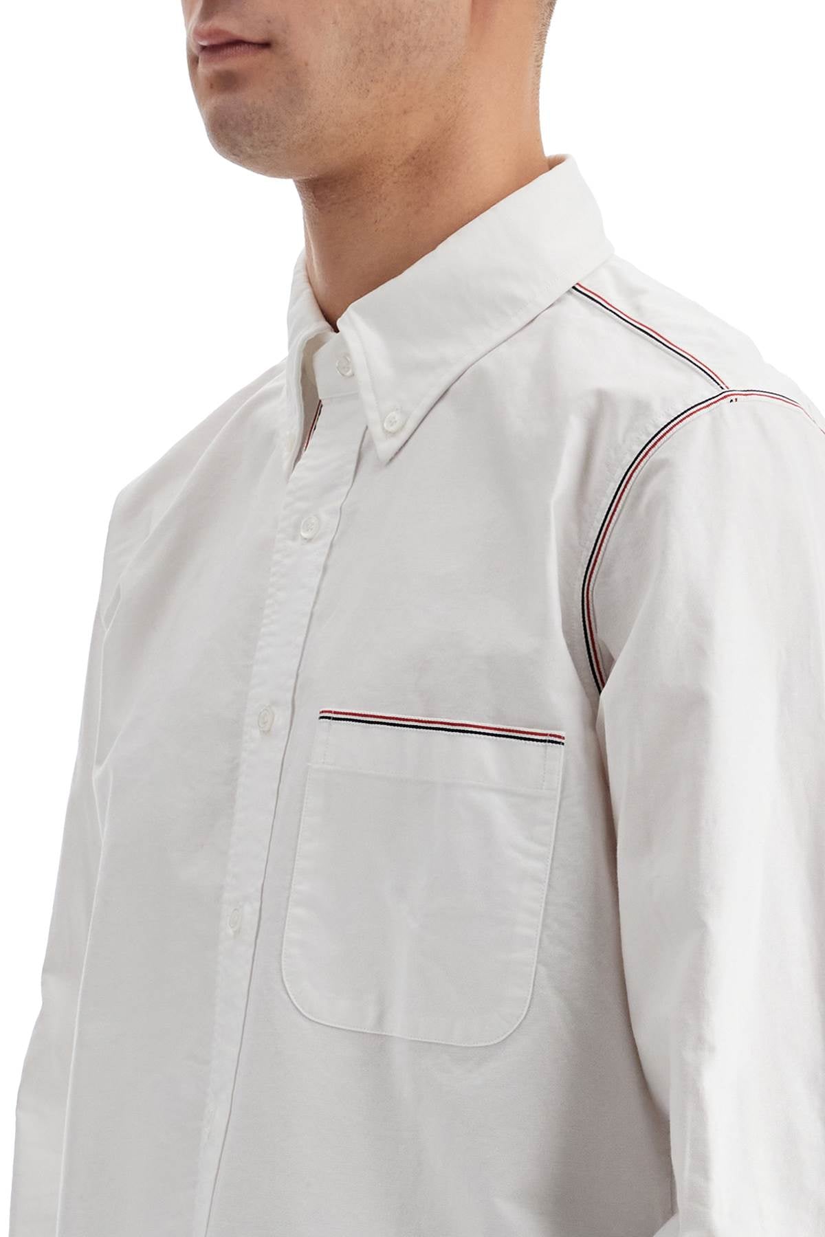 Thom Browne button-down shirt with gros-grain trim - VivaceVenus