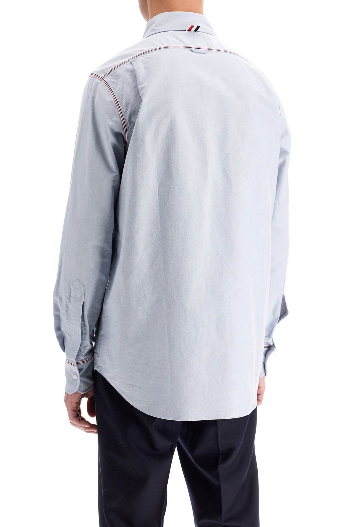 Thom Browne button-down shirt with gros-grain trim - VivaceVenus