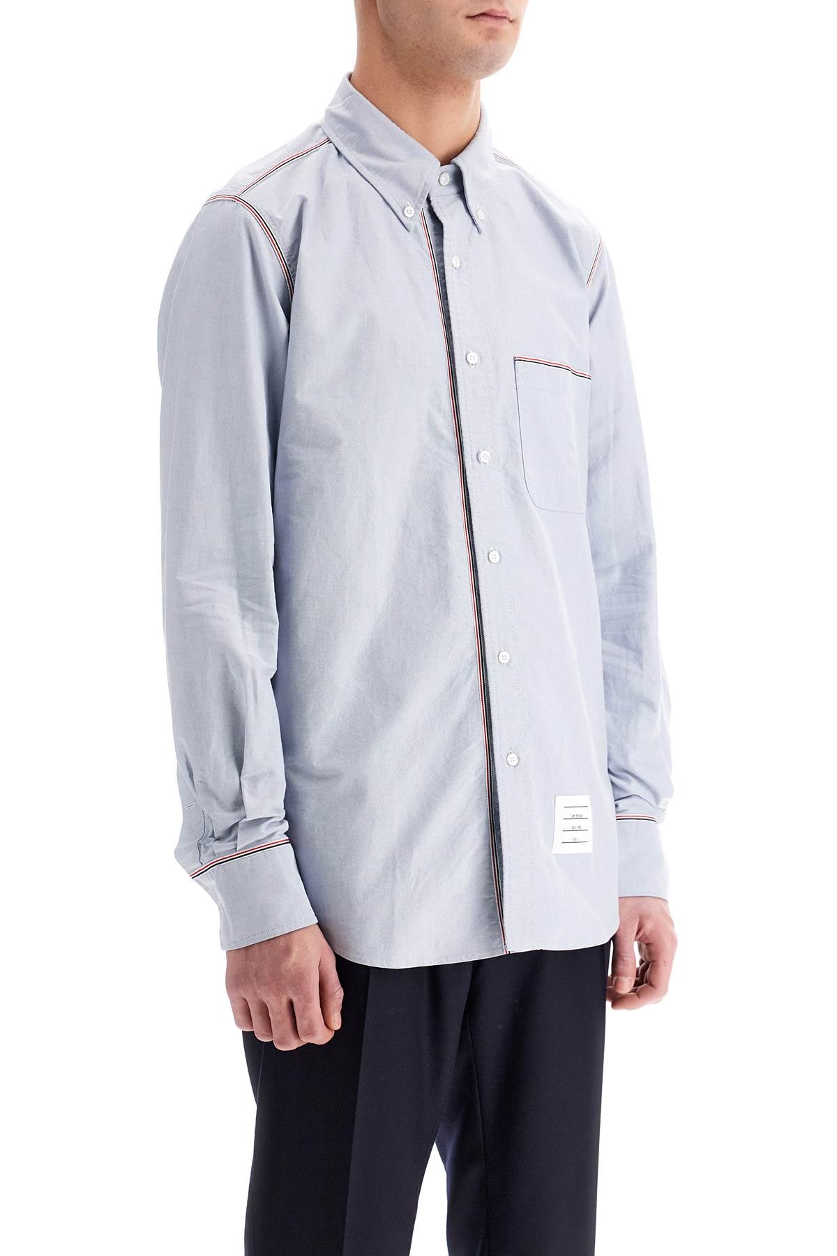 Thom Browne button-down shirt with gros-grain trim - VivaceVenus