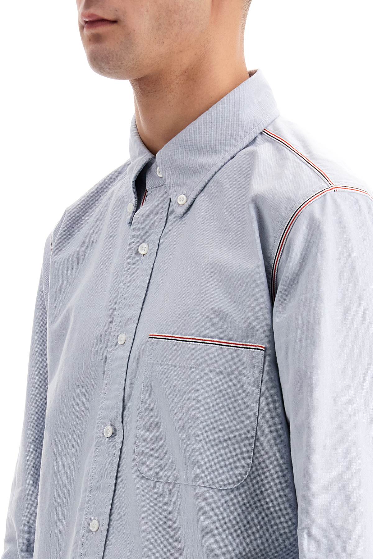 Thom Browne button-down shirt with gros-grain trim - VivaceVenus