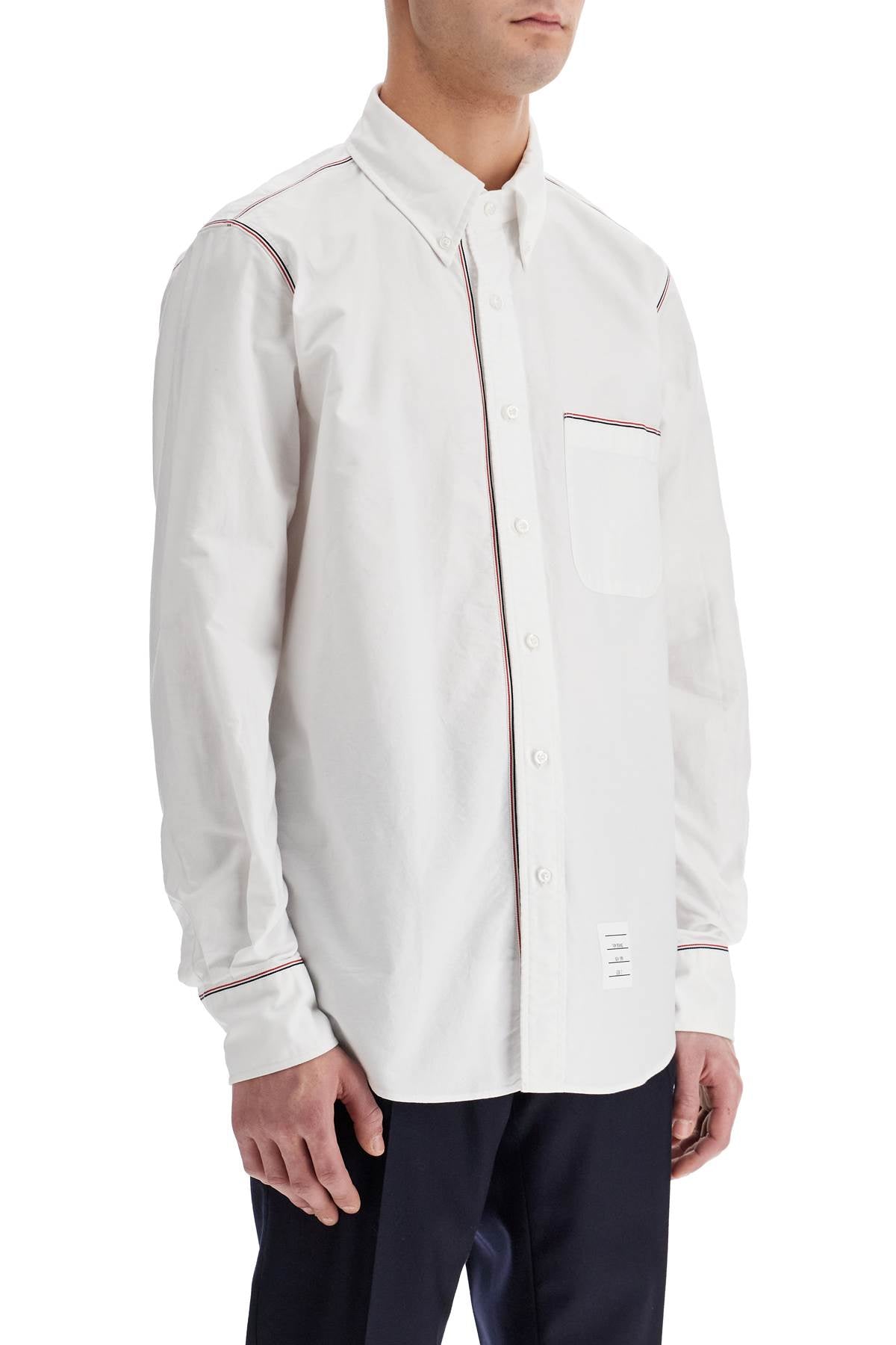 Thom Browne button-down shirt with gros-grain trim - VivaceVenus