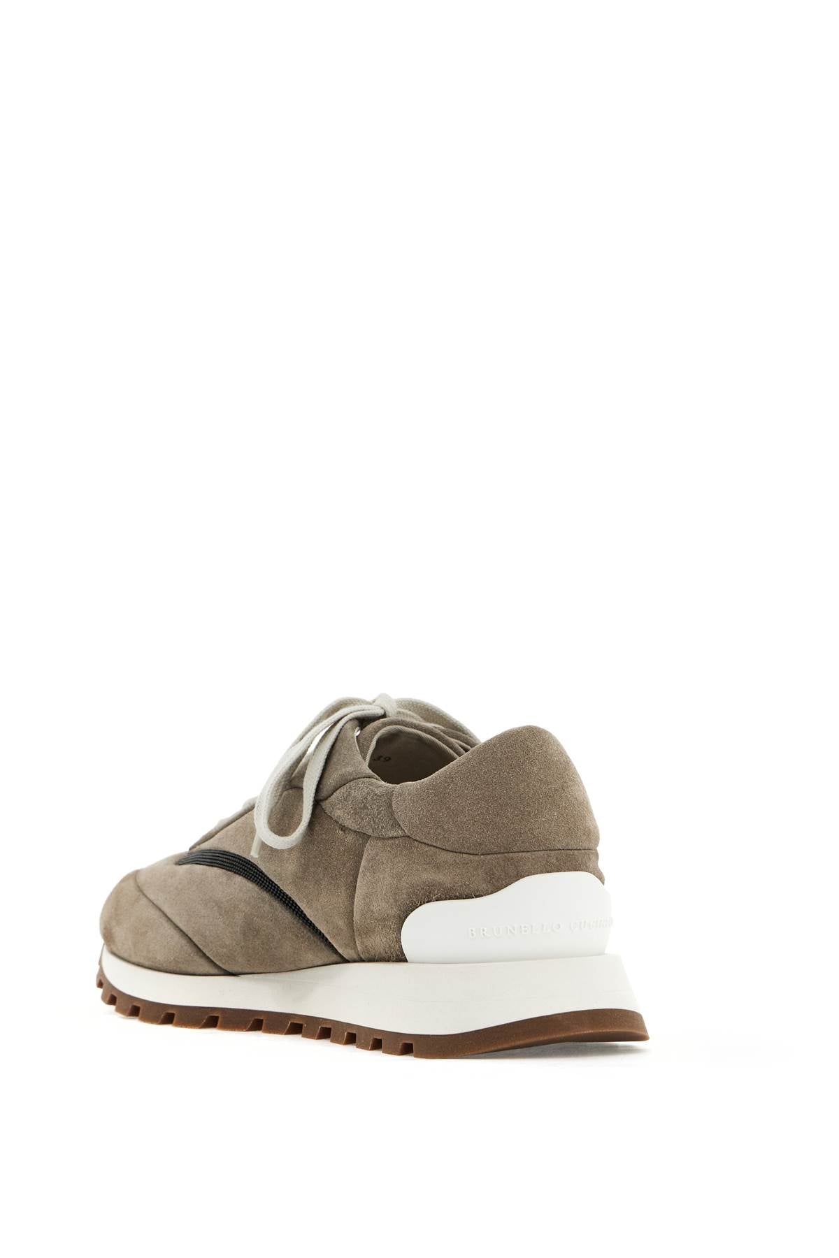 Brunello Cucinelli wool sneakers with precious stripe design - VivaceVenus