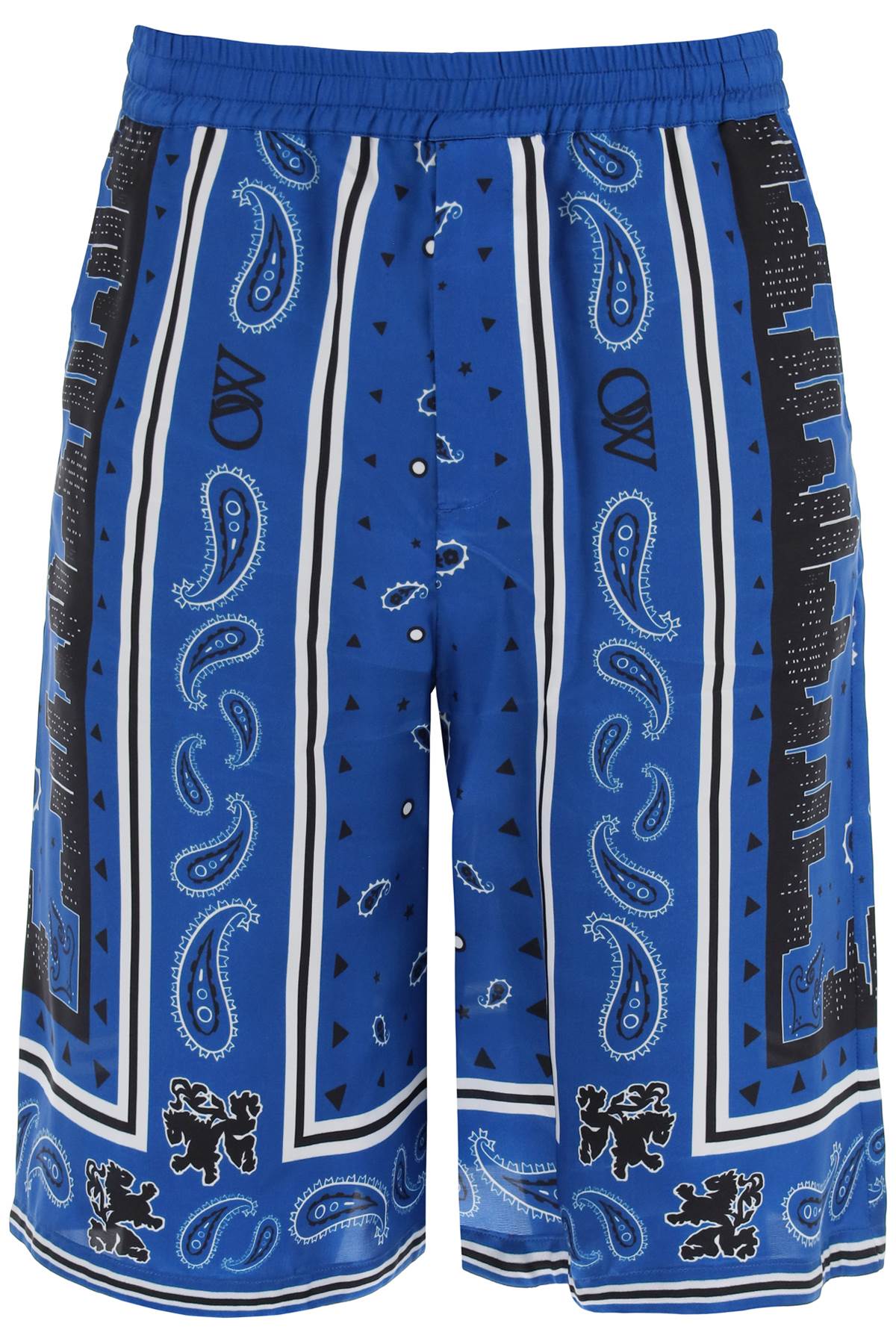 Off-White bermuda shorts with paisley pattern - VivaceVenus