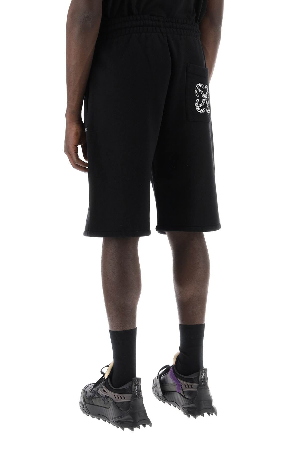 Off-White "sporty bermuda shorts with embroidered arrow - VivaceVenus