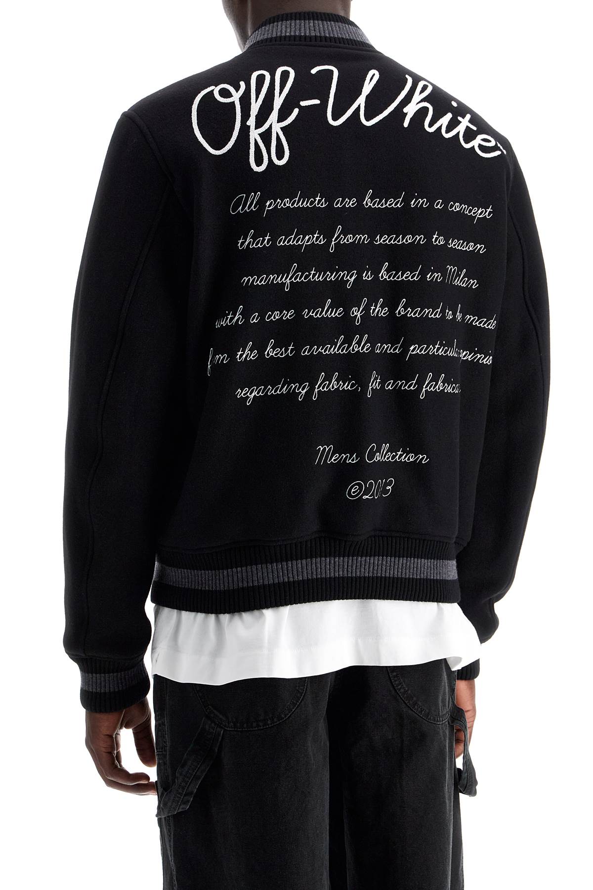 Off-White embroidered lettering varsity - VivaceVenus