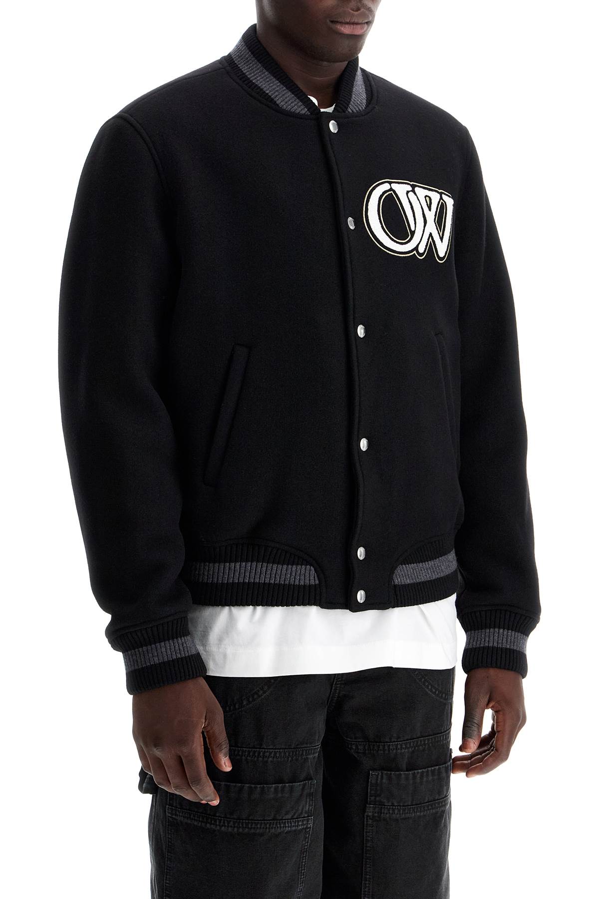 Off-White embroidered lettering varsity - VivaceVenus