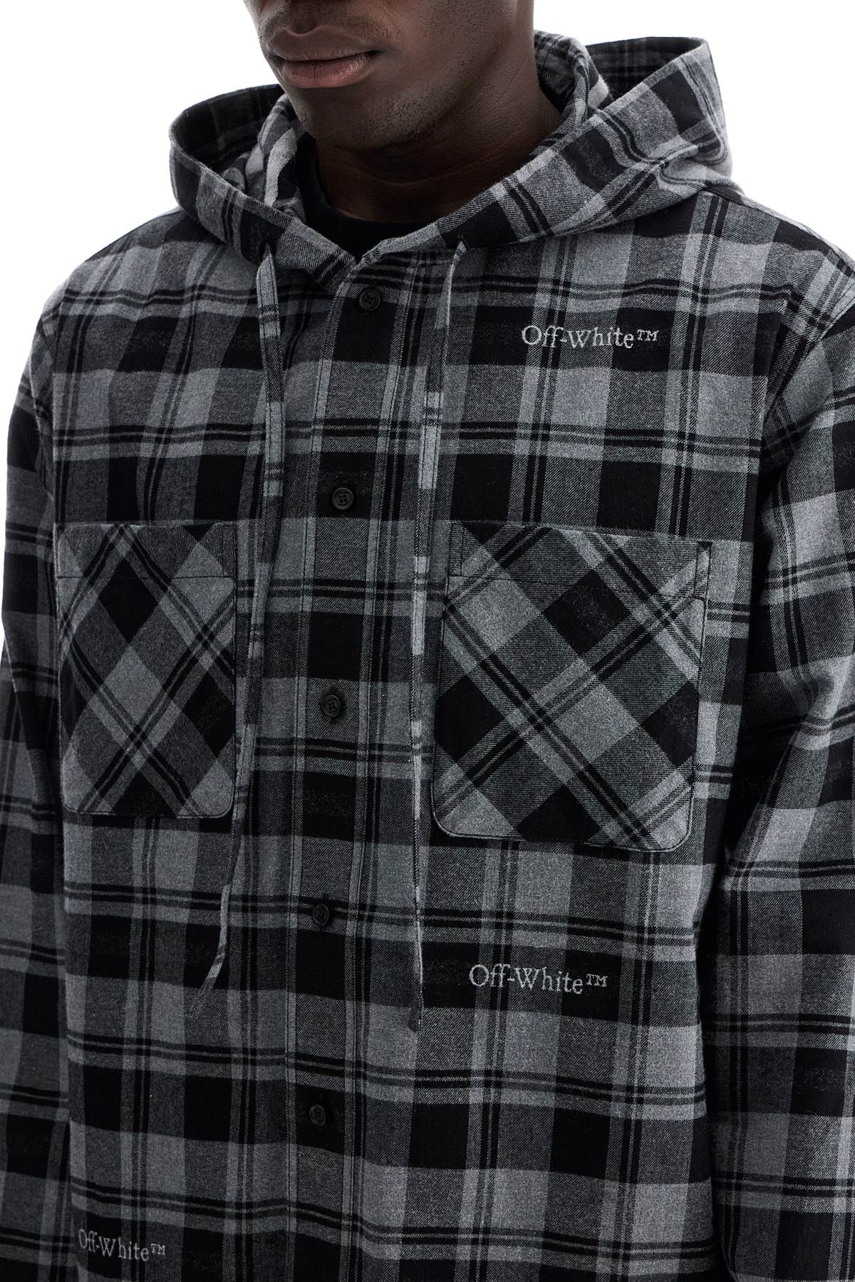 Off White Off-White checked overshirt with hood - VivaceVenus