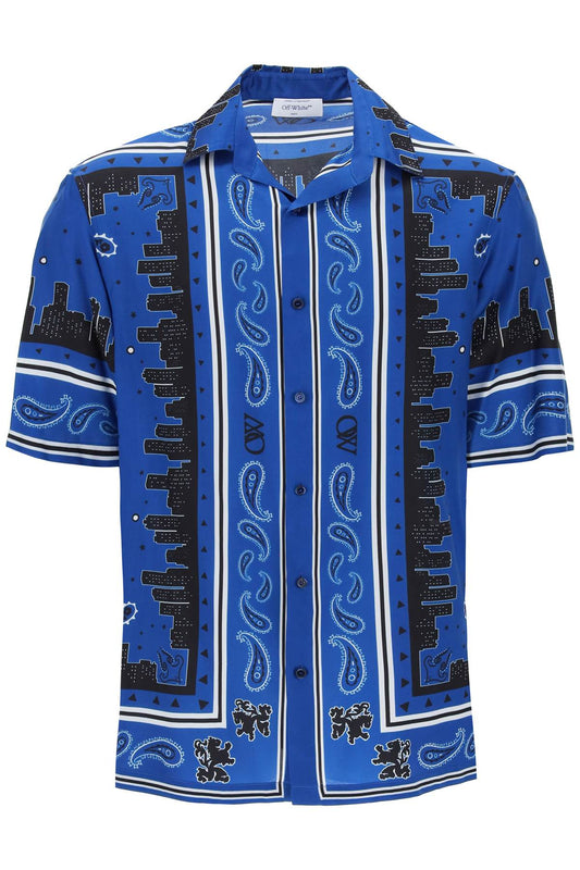 Off-White skyline paisley bowling shirt with pattern - VivaceVenus