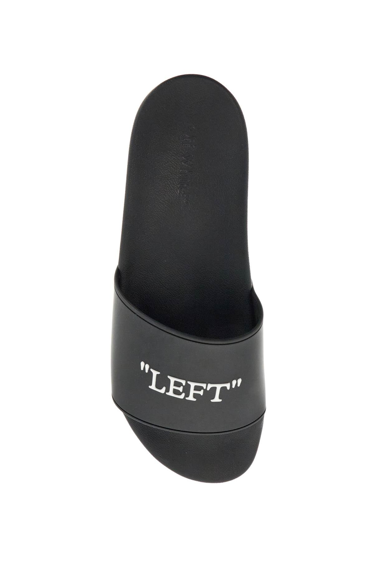 Off-White rubber slides for left and right - VivaceVenus