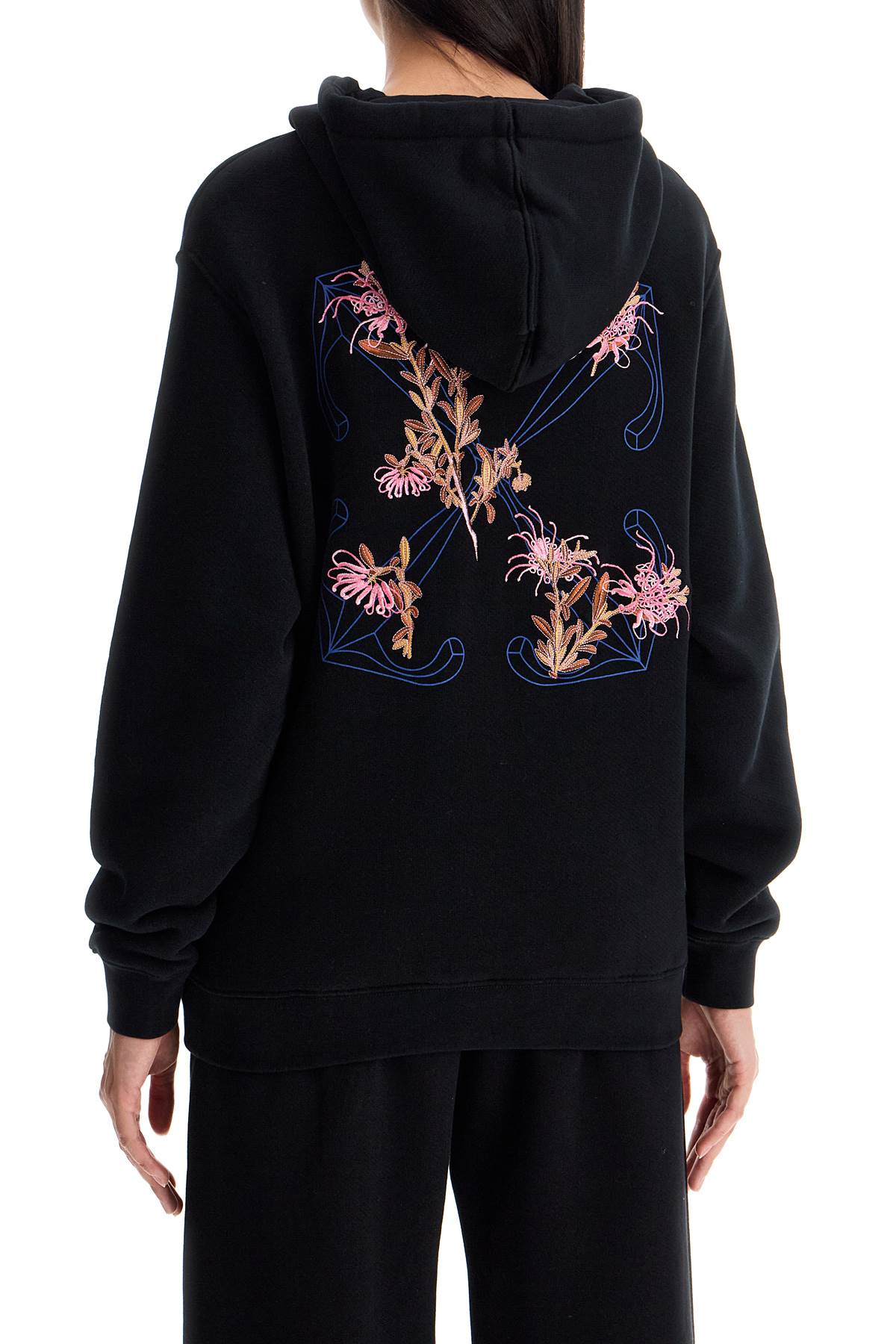 Off-White 'pinkflower arrow hooded sweat - VivaceVenus