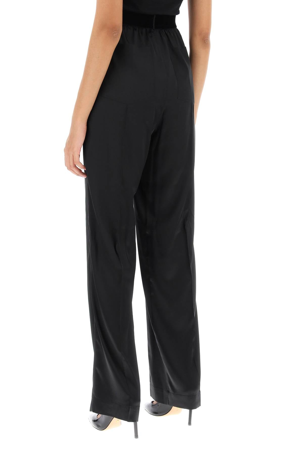 Tom Ford fluid pants in stretch silk satin - VivaceVenus