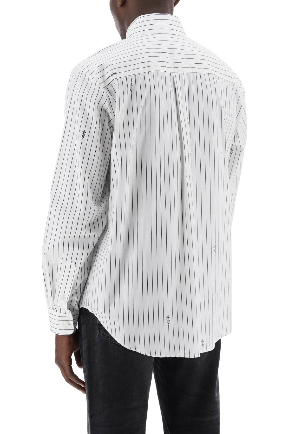 Amiri striped shirt with staggered logo - VivaceVenus