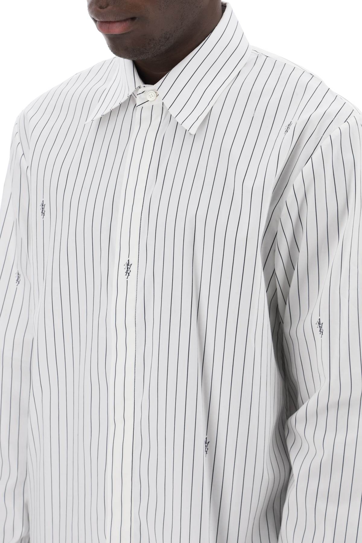 Amiri striped shirt with staggered logo - VivaceVenus