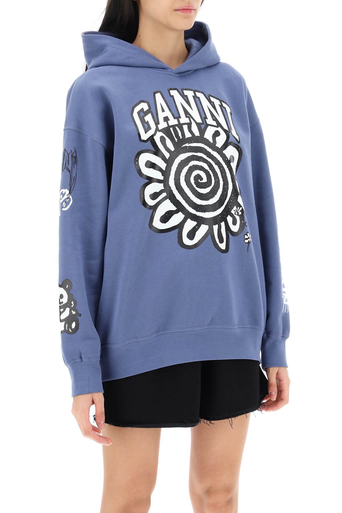 Ganni hoodie with graphic prints - VivaceVenus