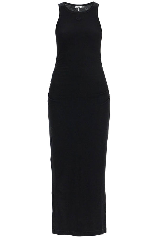 Ganni 'ribbed jersey midi dress with nine - VivaceVenus