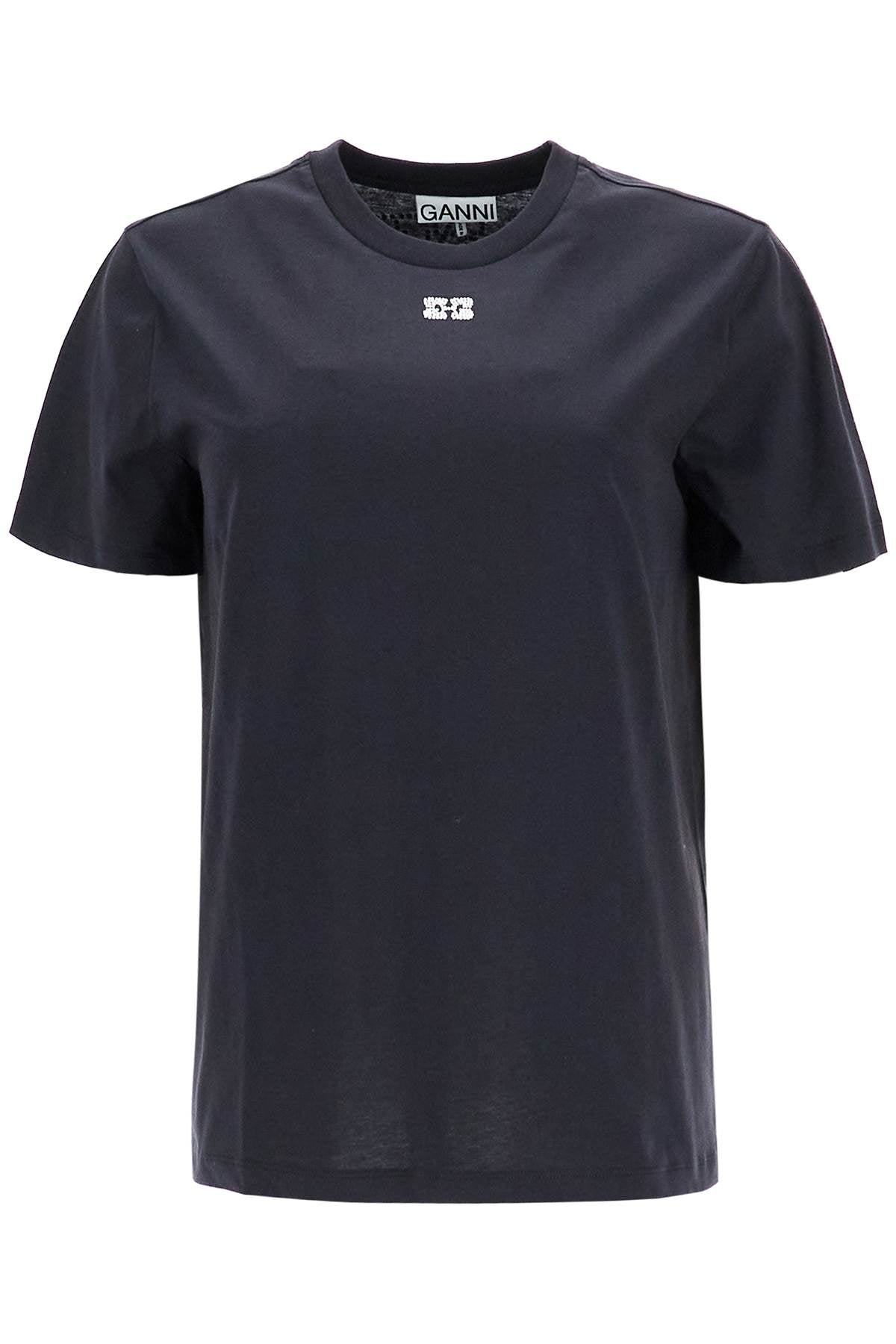 Ganni 'round-neck t-shirt with rhin - VivaceVenus