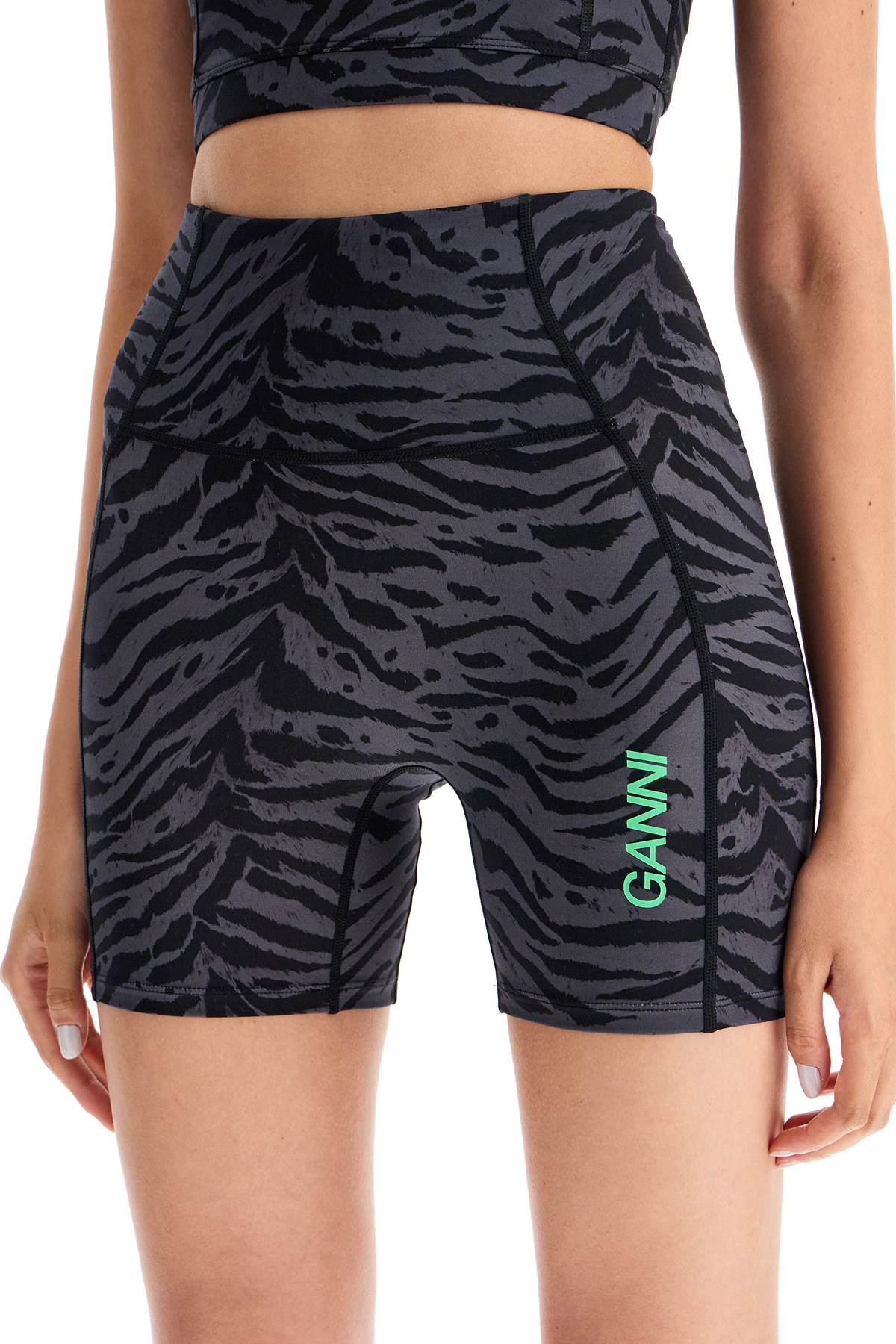 Ganni animal print sports shorts - VivaceVenus