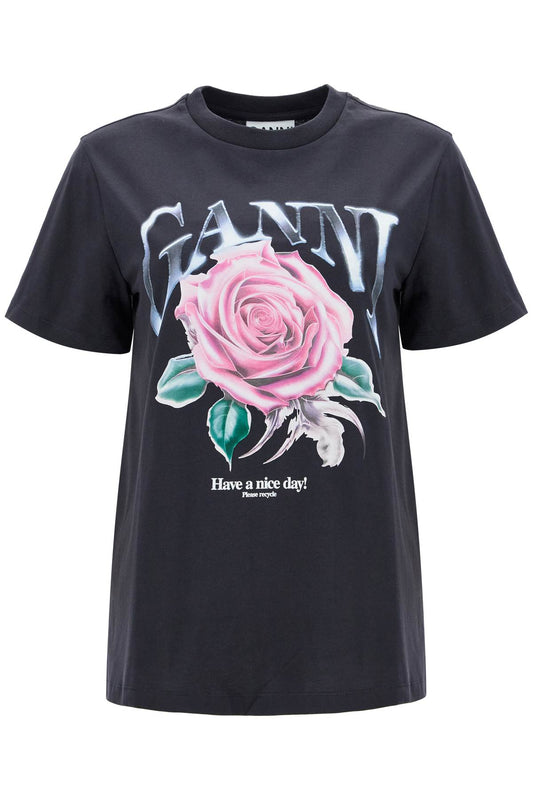 Ganni printed relaxed fit t-shirt