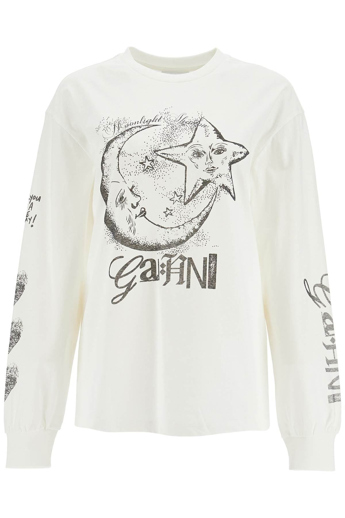 Ganni long-sleeved t-shirt with graphic print - VivaceVenus