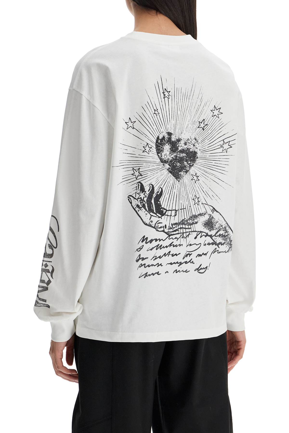 Ganni long-sleeved t-shirt with graphic print - VivaceVenus