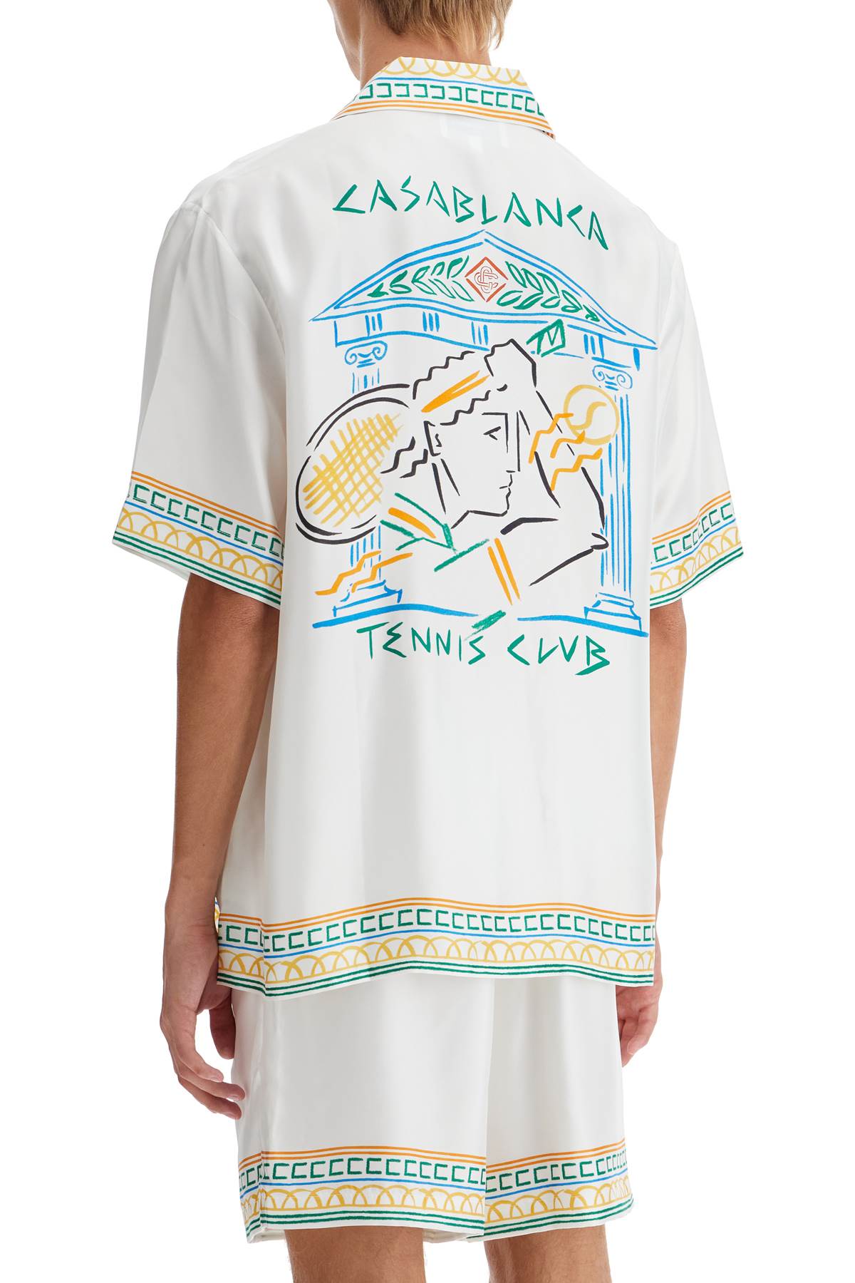 Casablanca silk crayon temple tennis club shirt - VivaceVenus