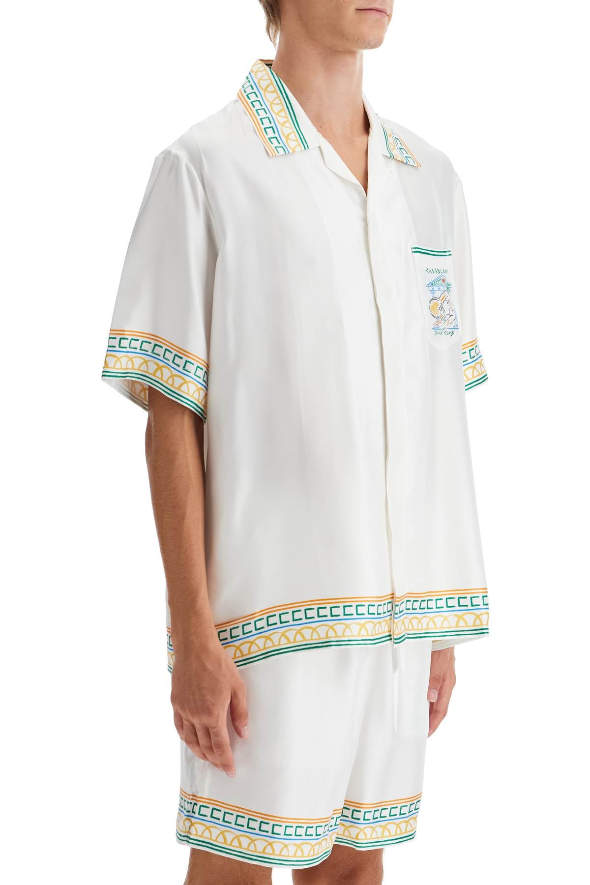 Casablanca silk crayon temple tennis club shirt - VivaceVenus