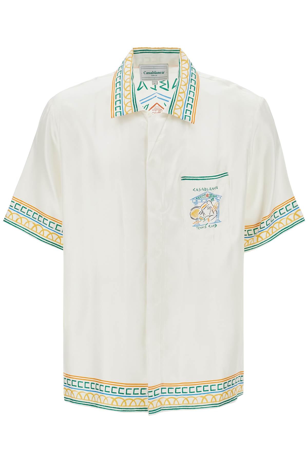 Casablanca silk crayon temple tennis club shirt - VivaceVenus