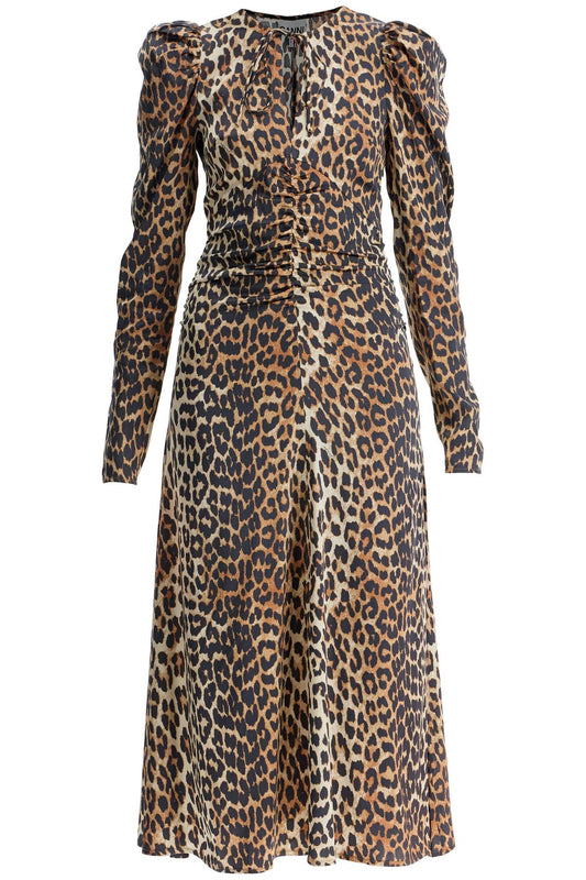 Ganni "animal print satin midi dress" - VivaceVenus