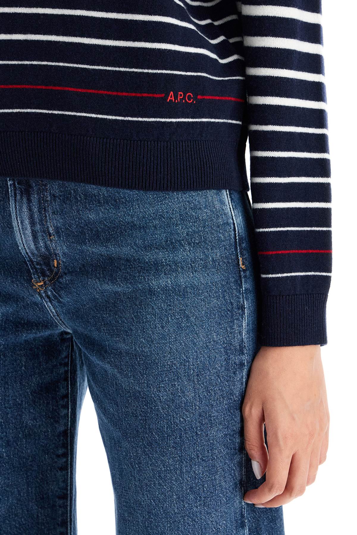 A.P.C. "striped wool billie pullover - VivaceVenus